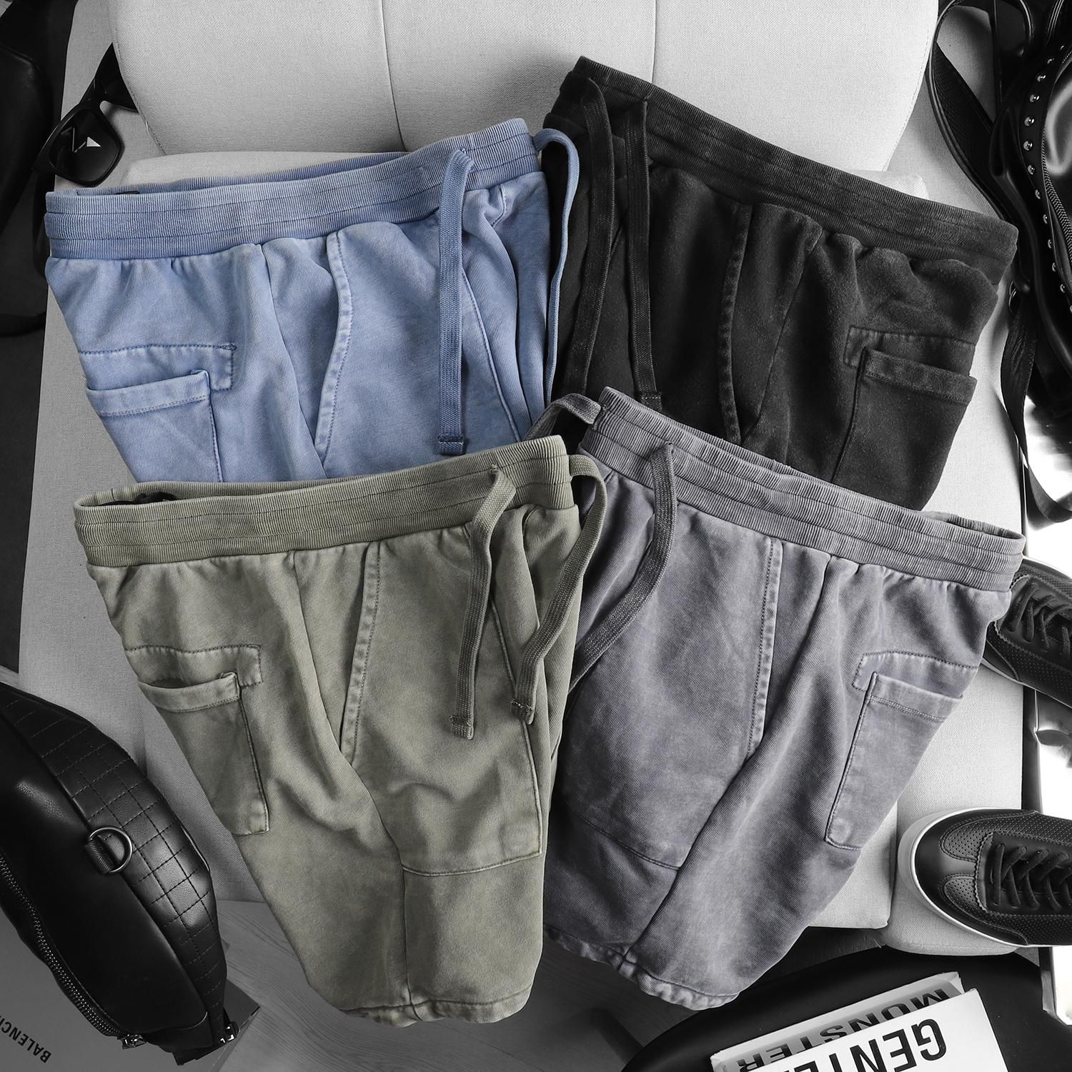 Quần short nỉ ICON DENIM wash