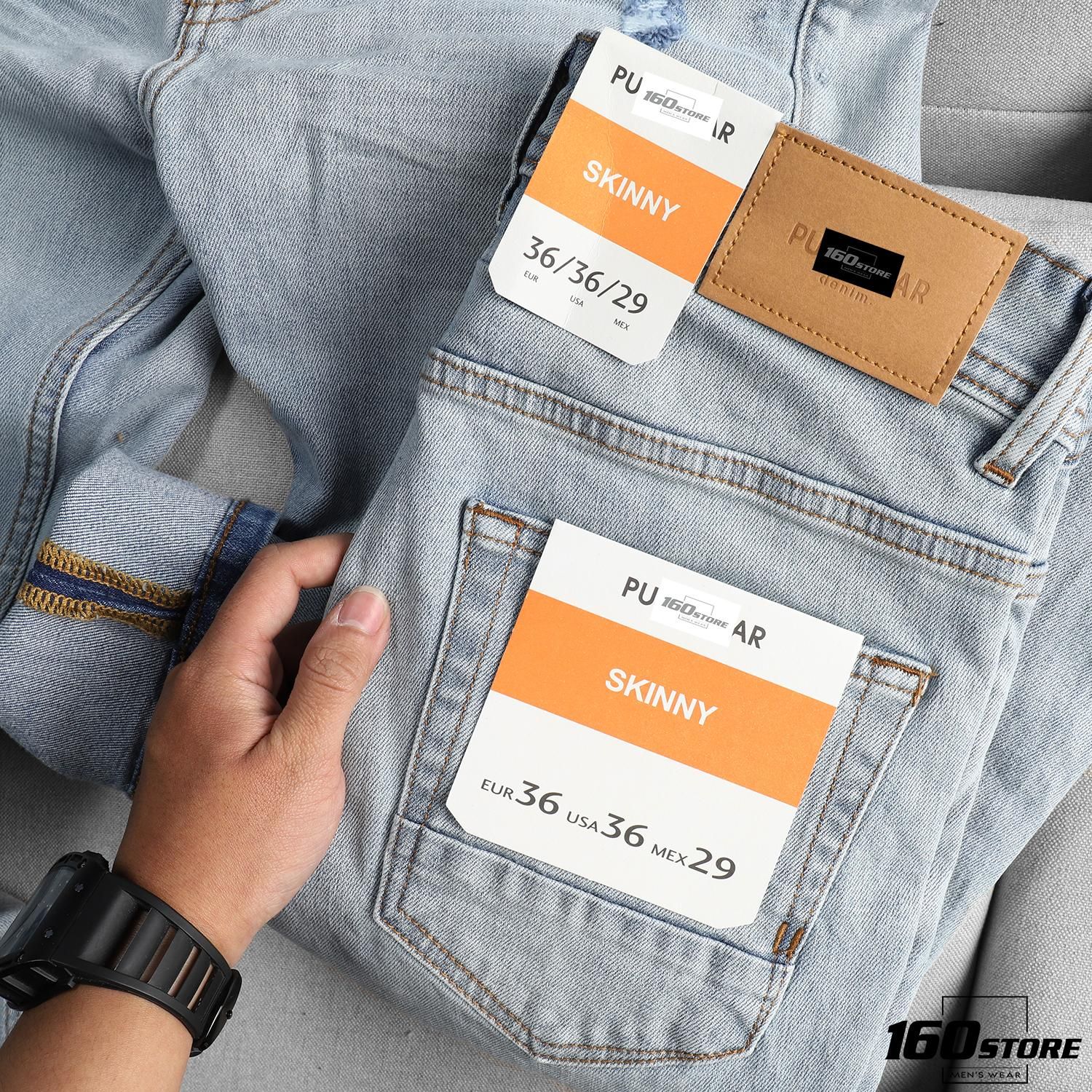 Quần jean P.B light blue ripped