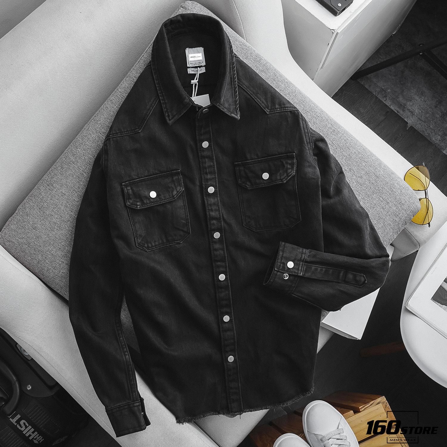 Áo sơmi tay dài ZRA denim