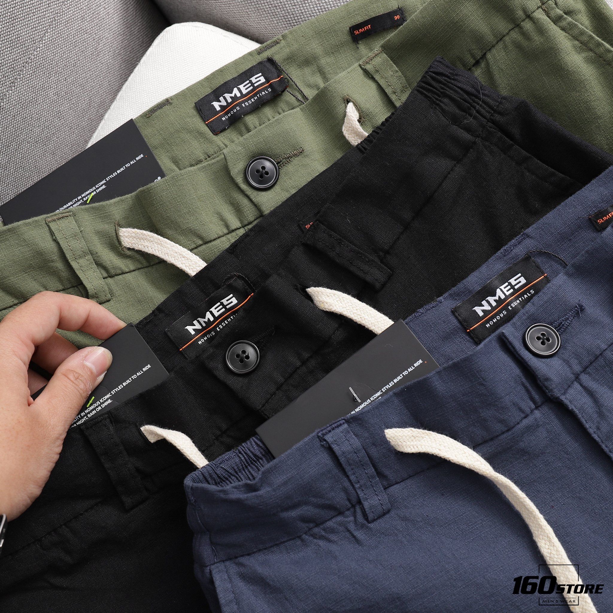 Quần dài linen lưng thun NOMOUS ESSENTIALS slim