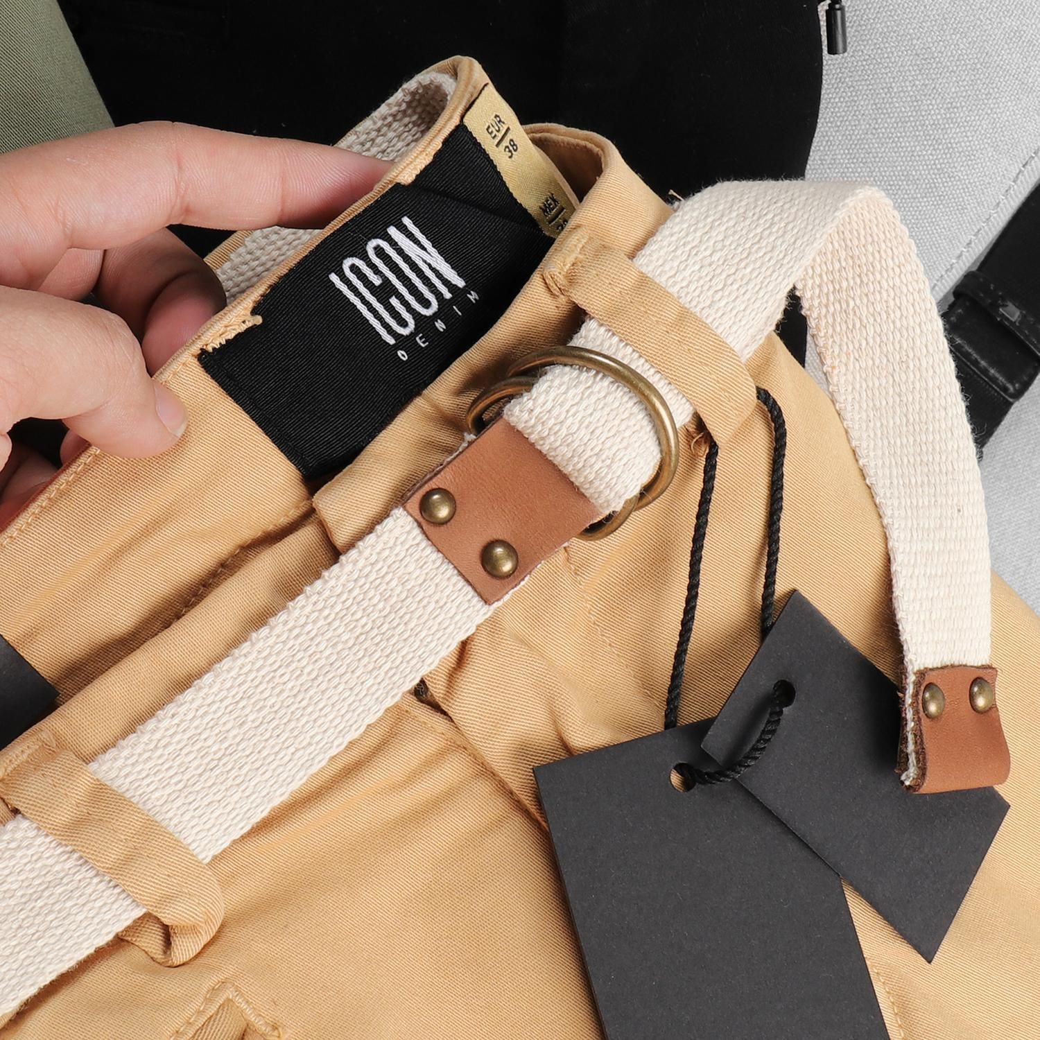 Quần short kaki ICON DENIM w belt