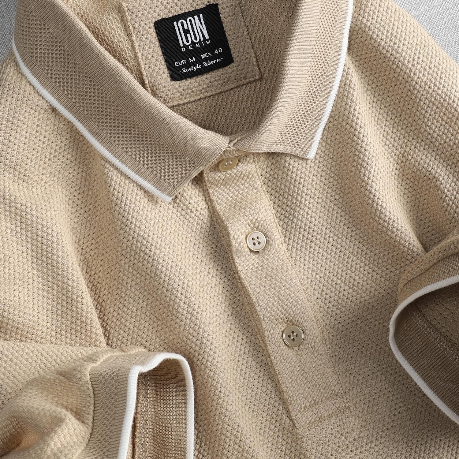 Áo polo ICON DENIM stripe