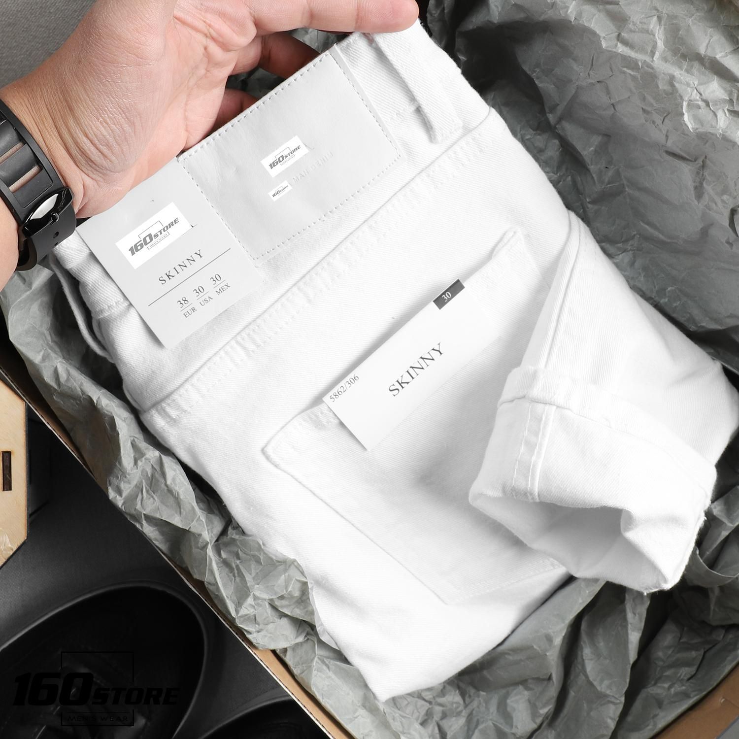 Quần jean ZRA white skinny