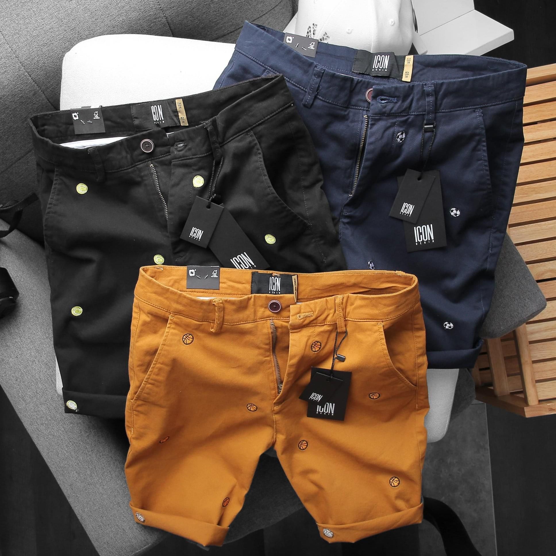 Quần short ICON DENIM Balls Embroidered