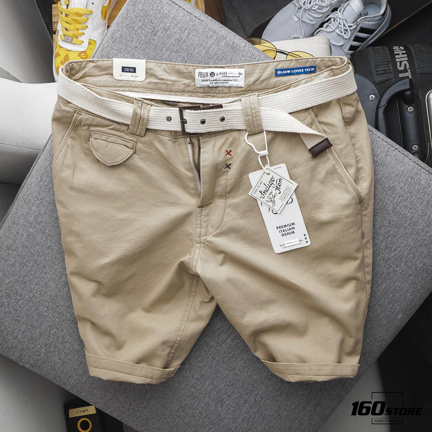 Quần short kaki S0DA w belt