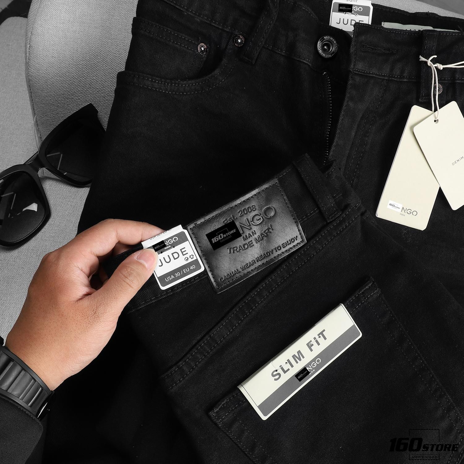 Quần jean M.N.G black slim fit