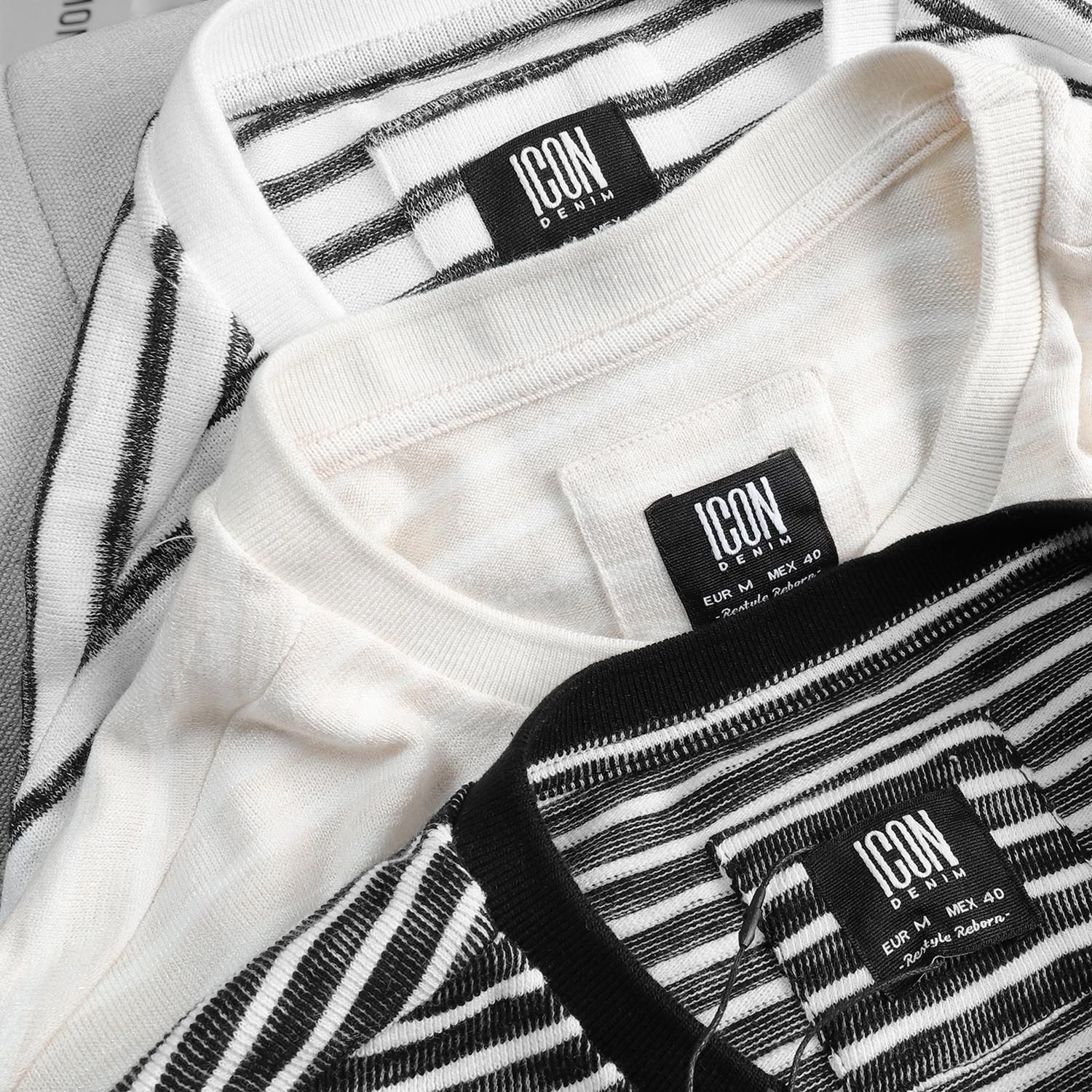 Áo thun ICON DENIM stripes