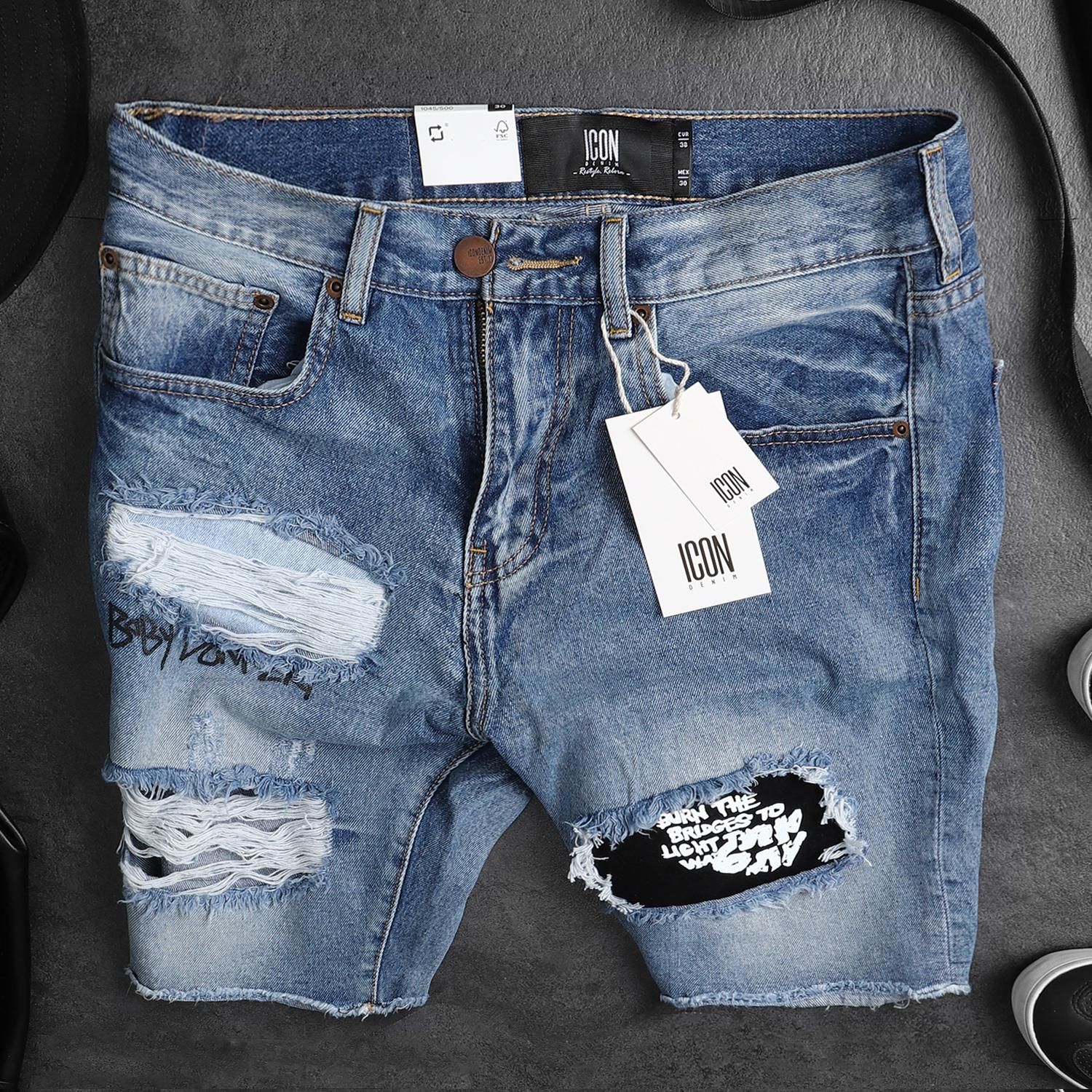 Quần short ICON DENIM ripped