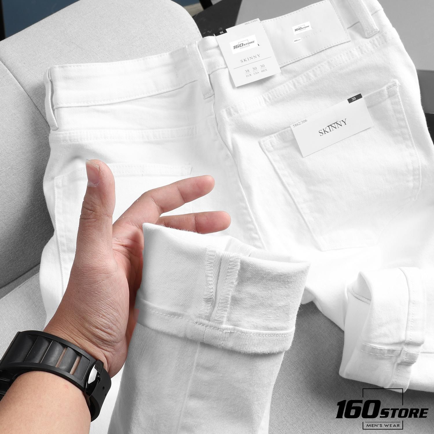 Quần jean ZRA white skinny