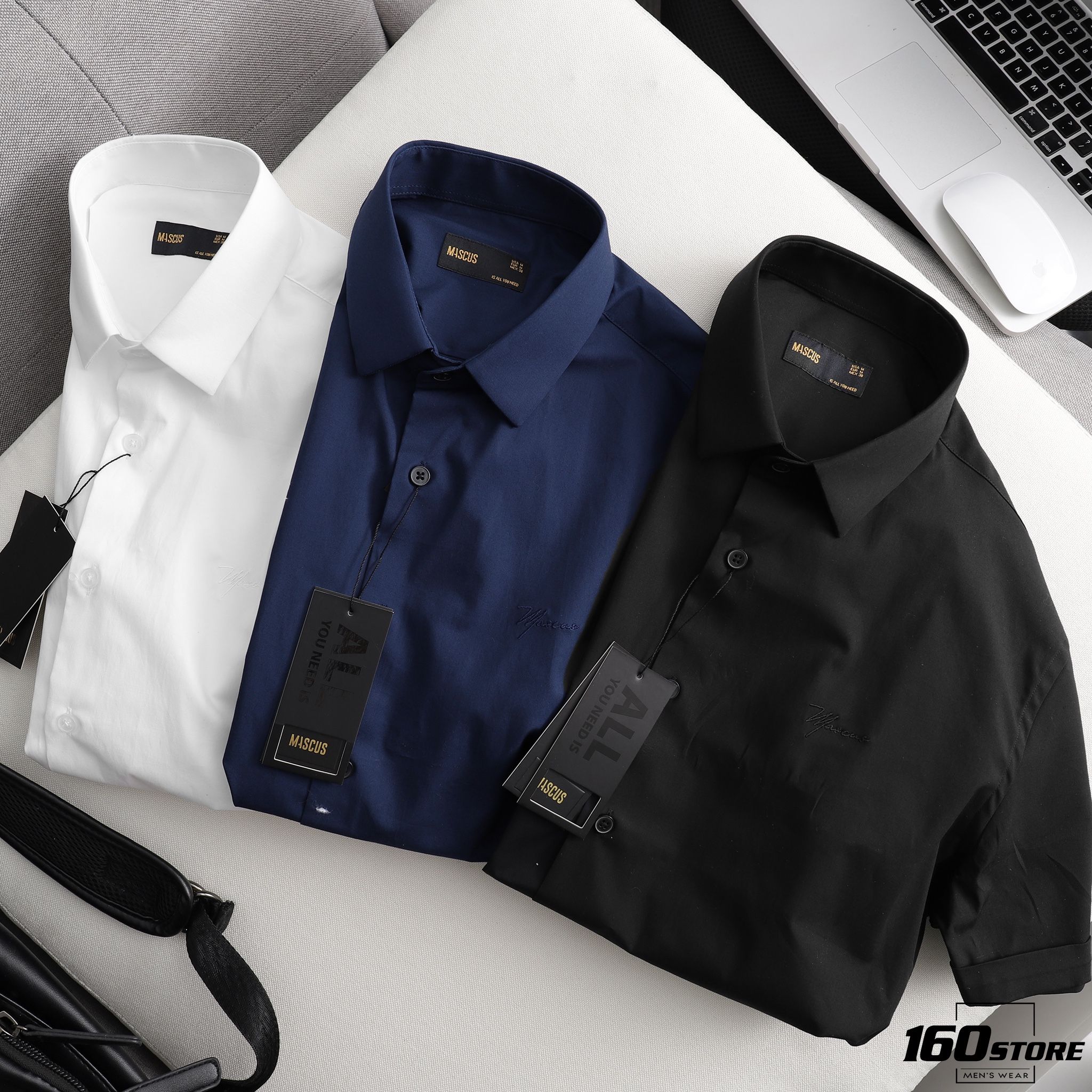 Áo sơmi tay ngắn MASCUS basic slim