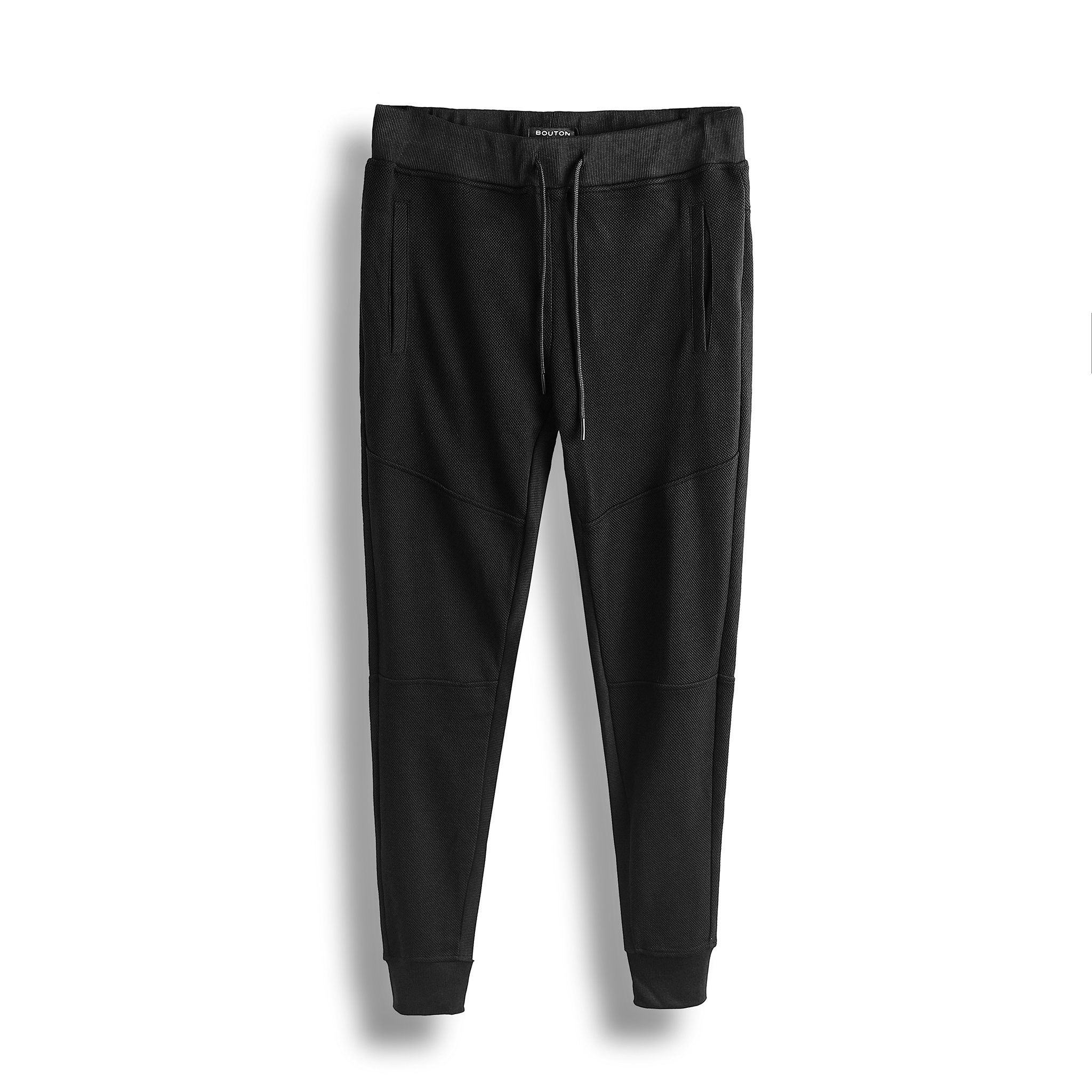 Quần Jogger Pique BOUTON Black