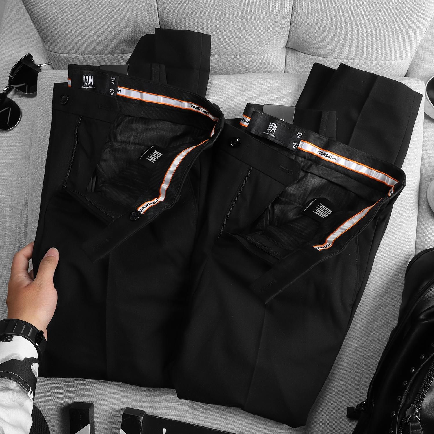 Quần tây ICON DENIM black slim