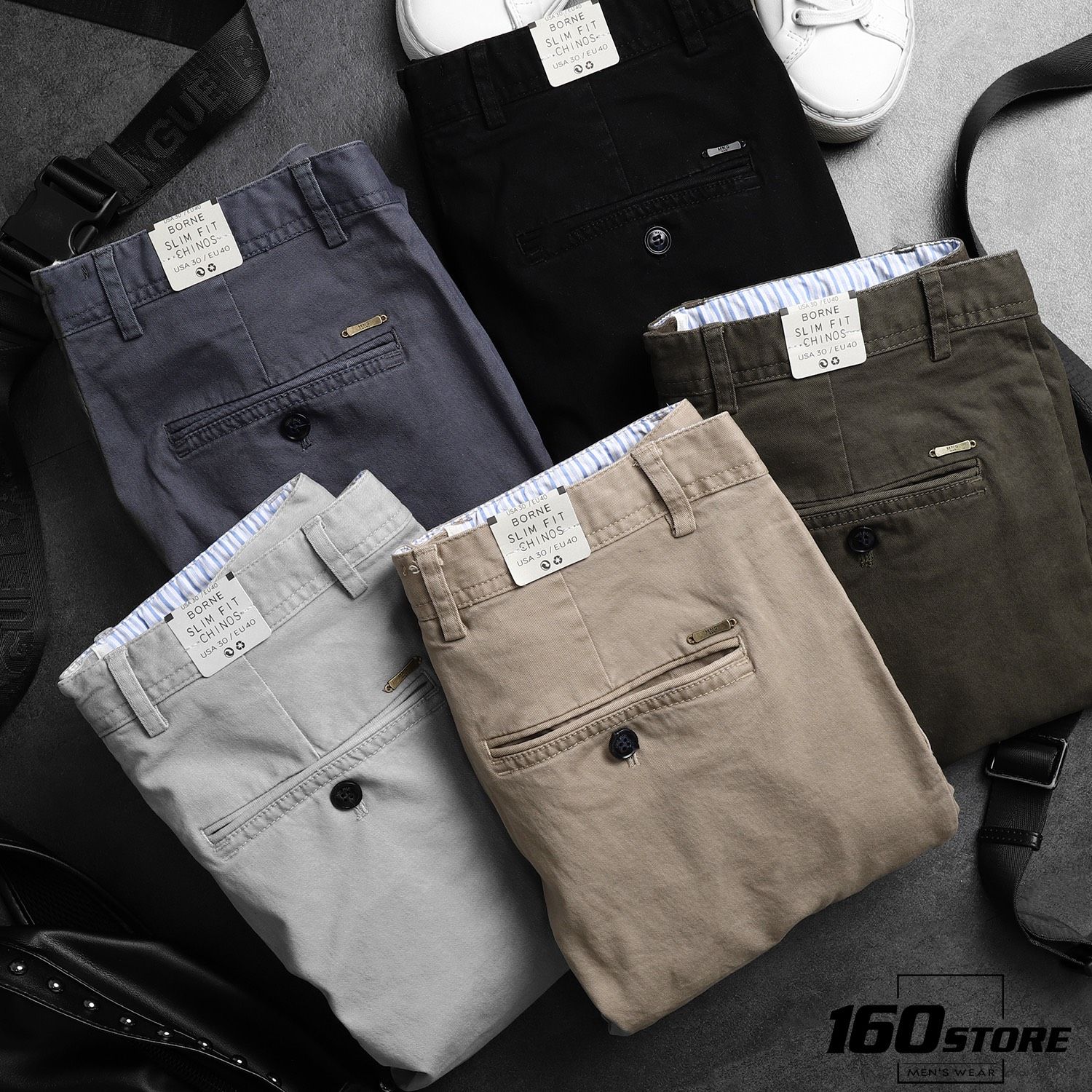 Quần kaki M.N.G borne slim fit