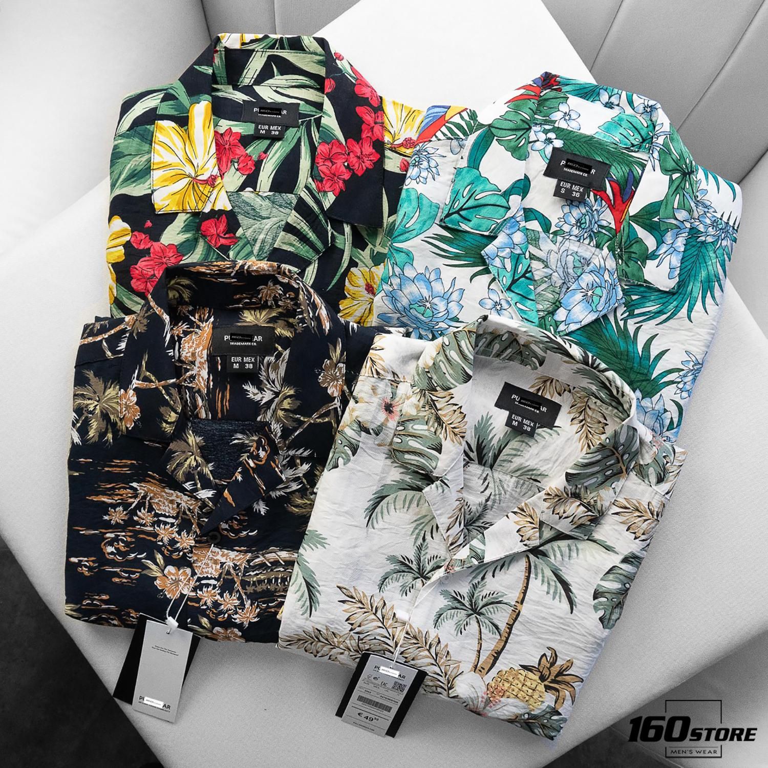 Áo sơmi P.B linen họa tiết
