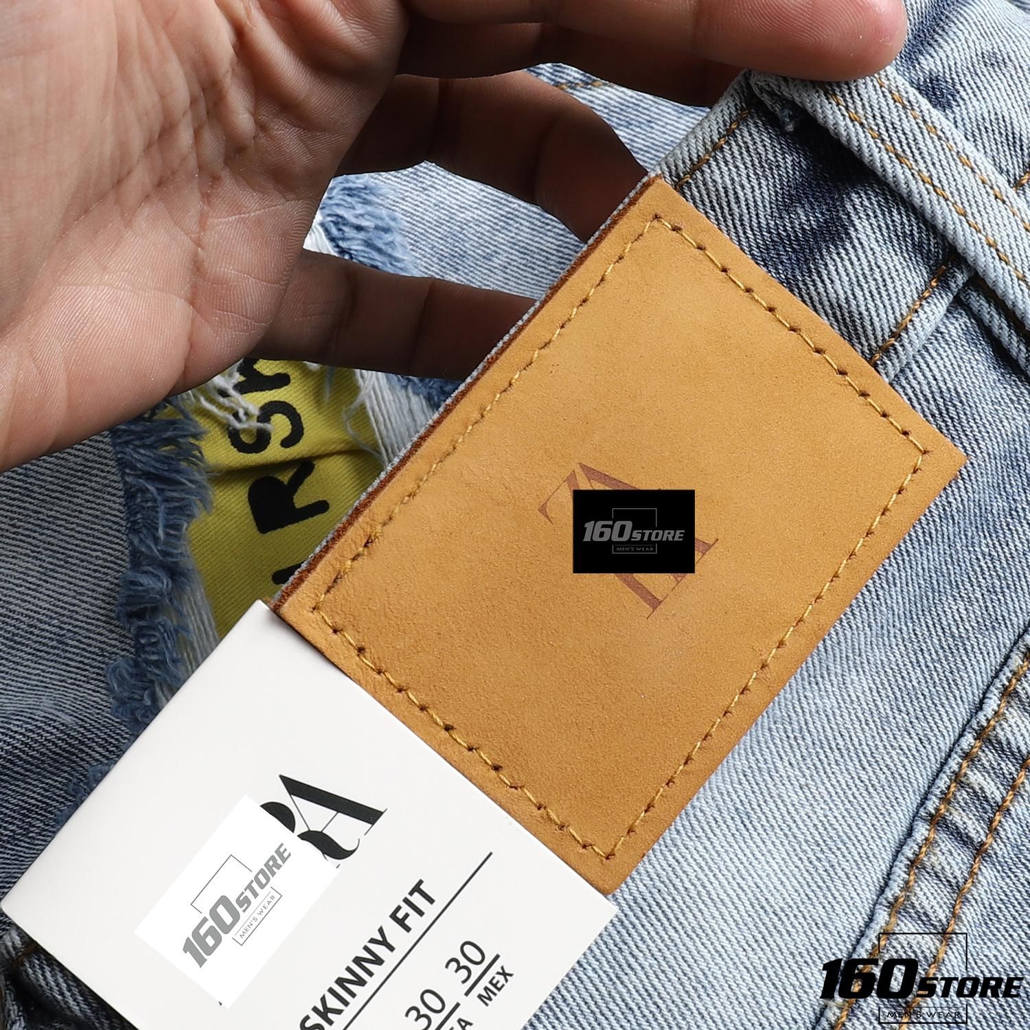 Quần jean ZRA đắp gối ss19
