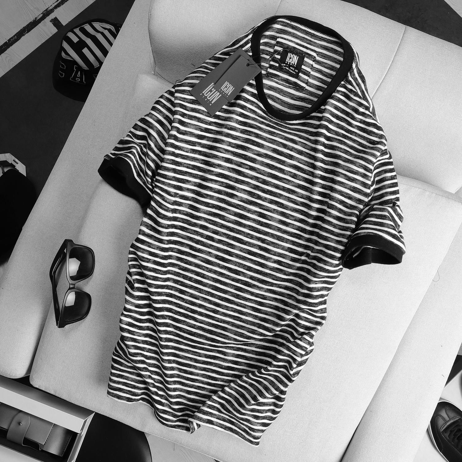 Áo thun ICON DENIM stripes