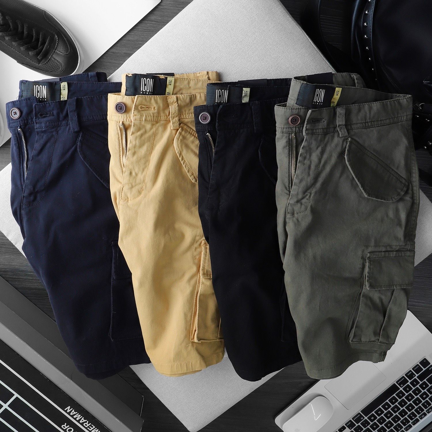 Quần short ICON DENIM túi hộp ss20