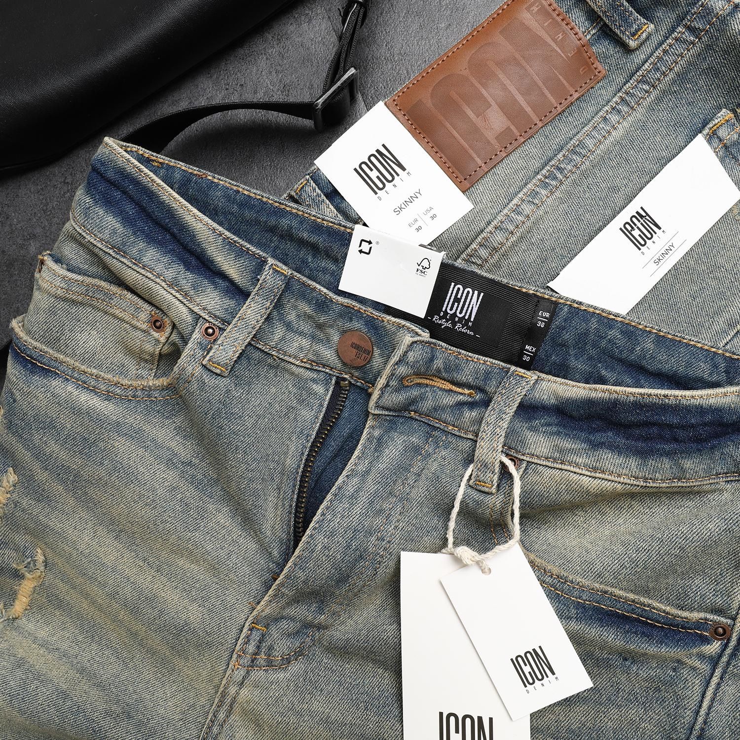 Quần jean ICON DENIM dirty ripped