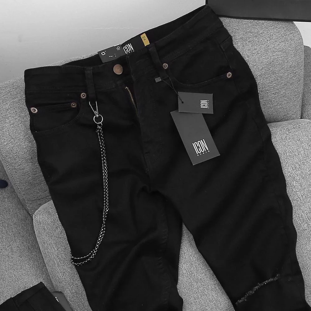 Quần Jean Icon Denim Skinny rách gối