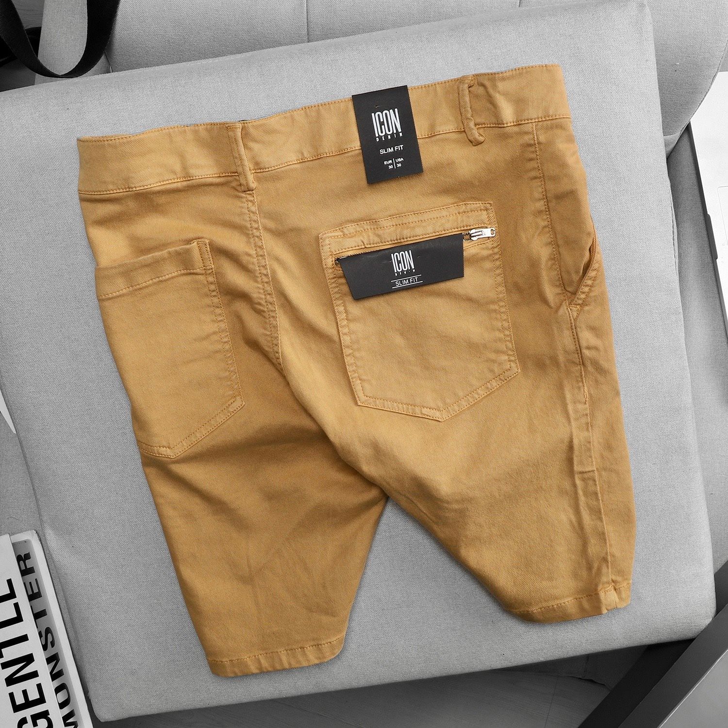 Quần short kaki ICON DENIM w zip pocket