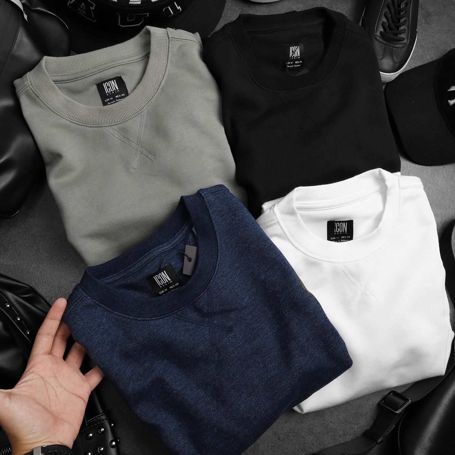 Áo nỉ (sweatshirt) ICON DENIM basic ss19