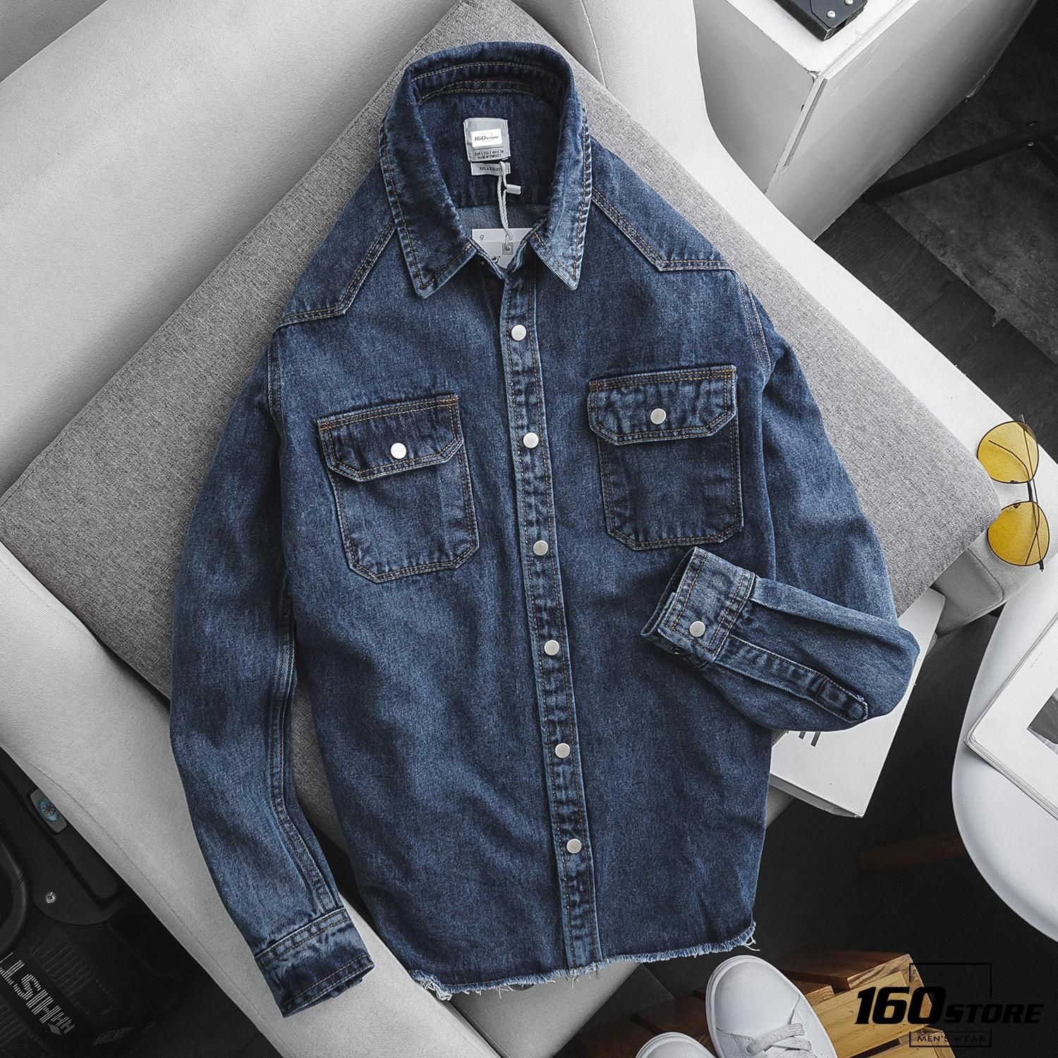 Áo sơmi tay dài ZRA denim