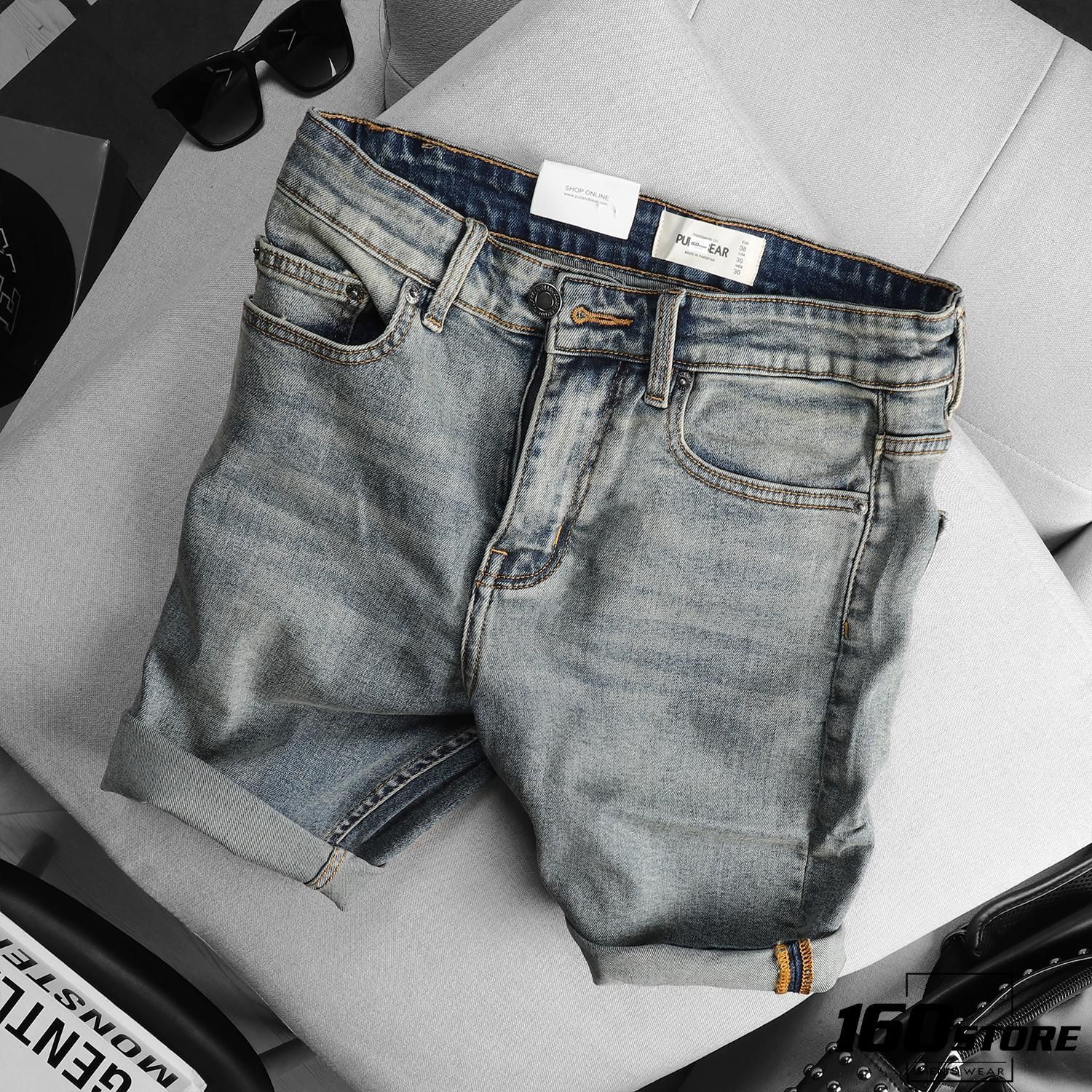 Quần short jean P.B dark blue