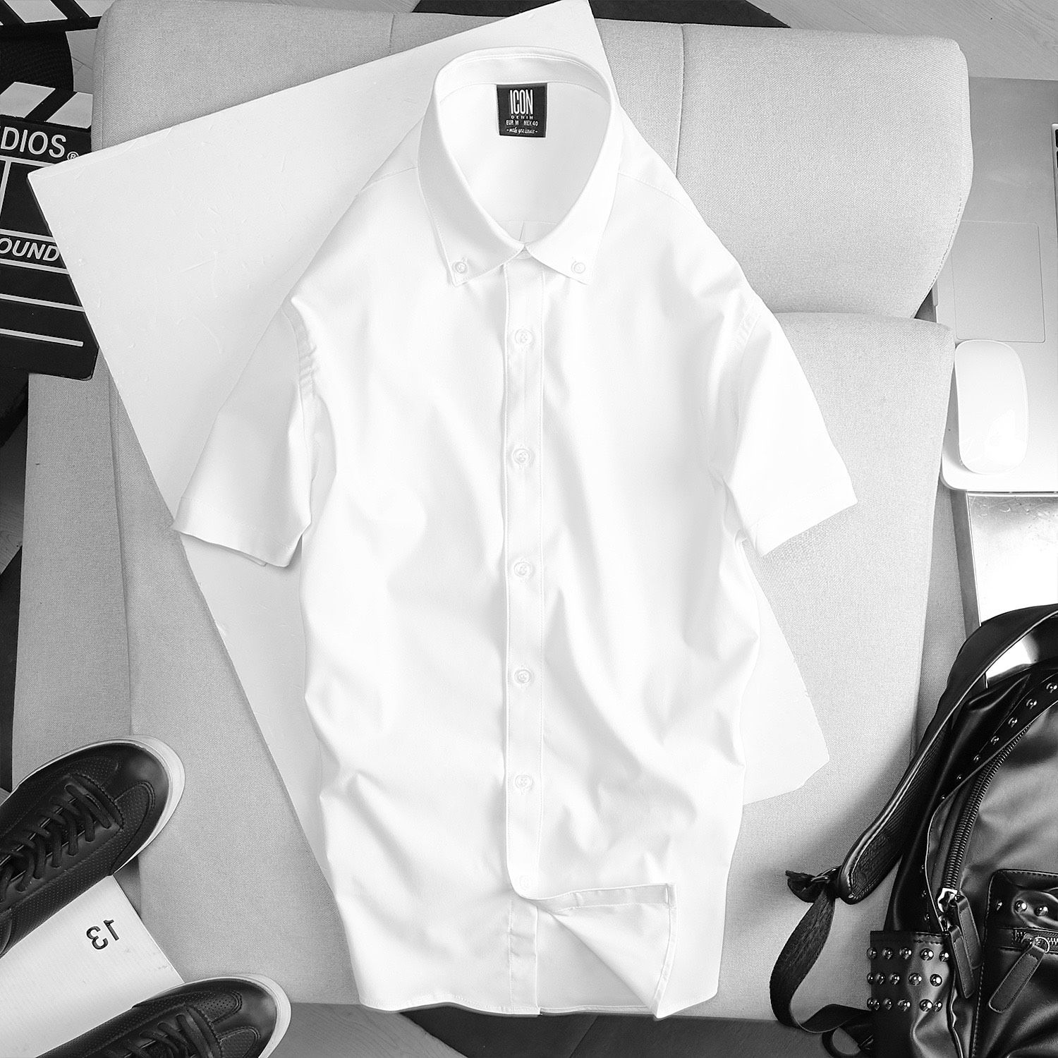 Áo sơmi tay ngắn ICON DENIM slim