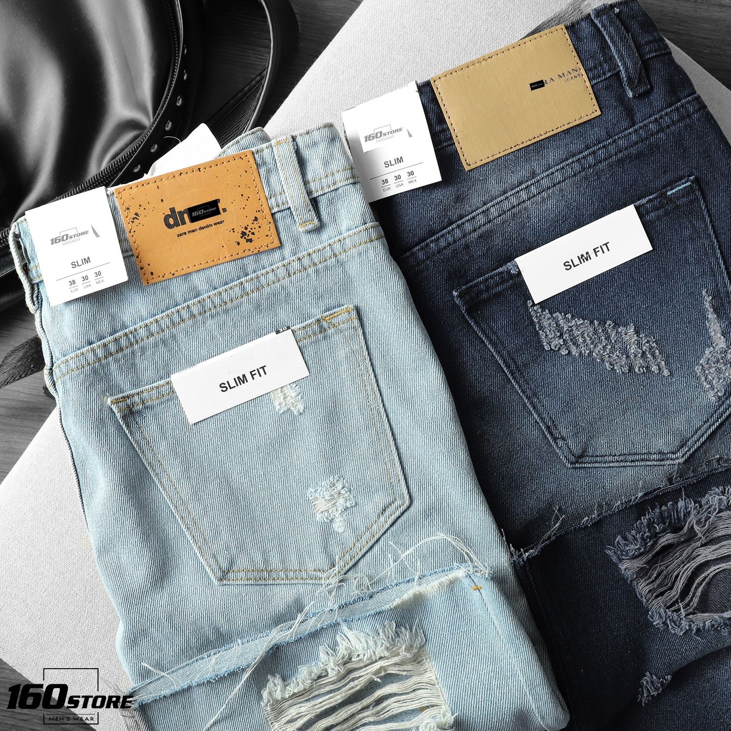 Quần Short Jean ZRA Ripped