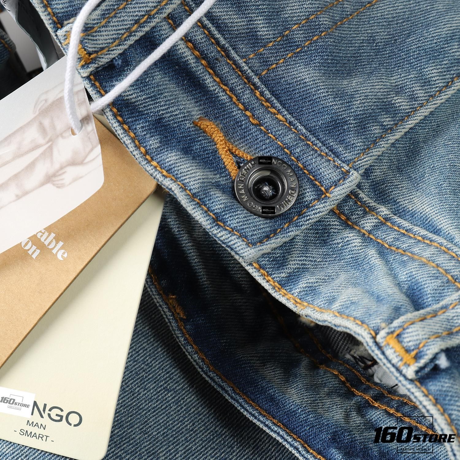 Quần jean M.N.G wash slim-fit