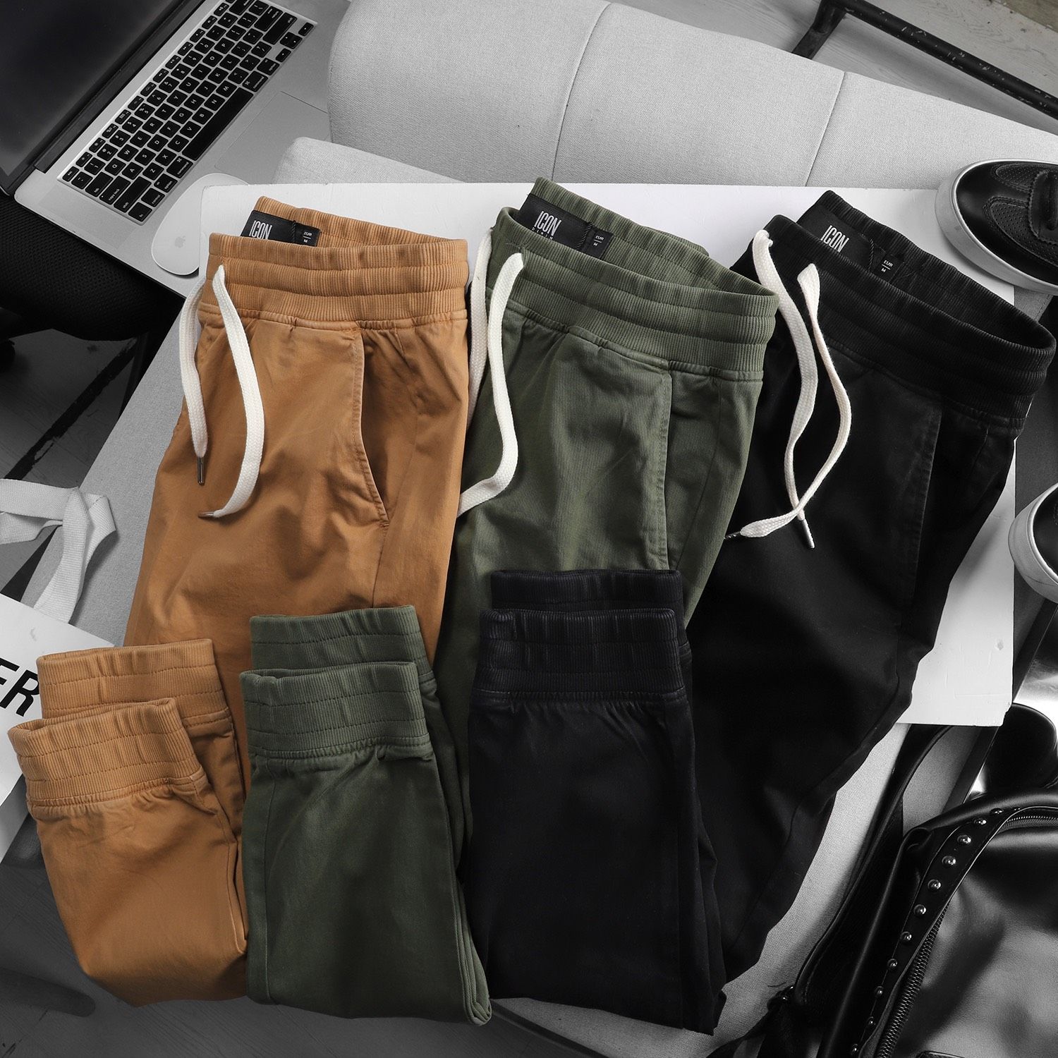 Quần jogger kaki ICON DENIM