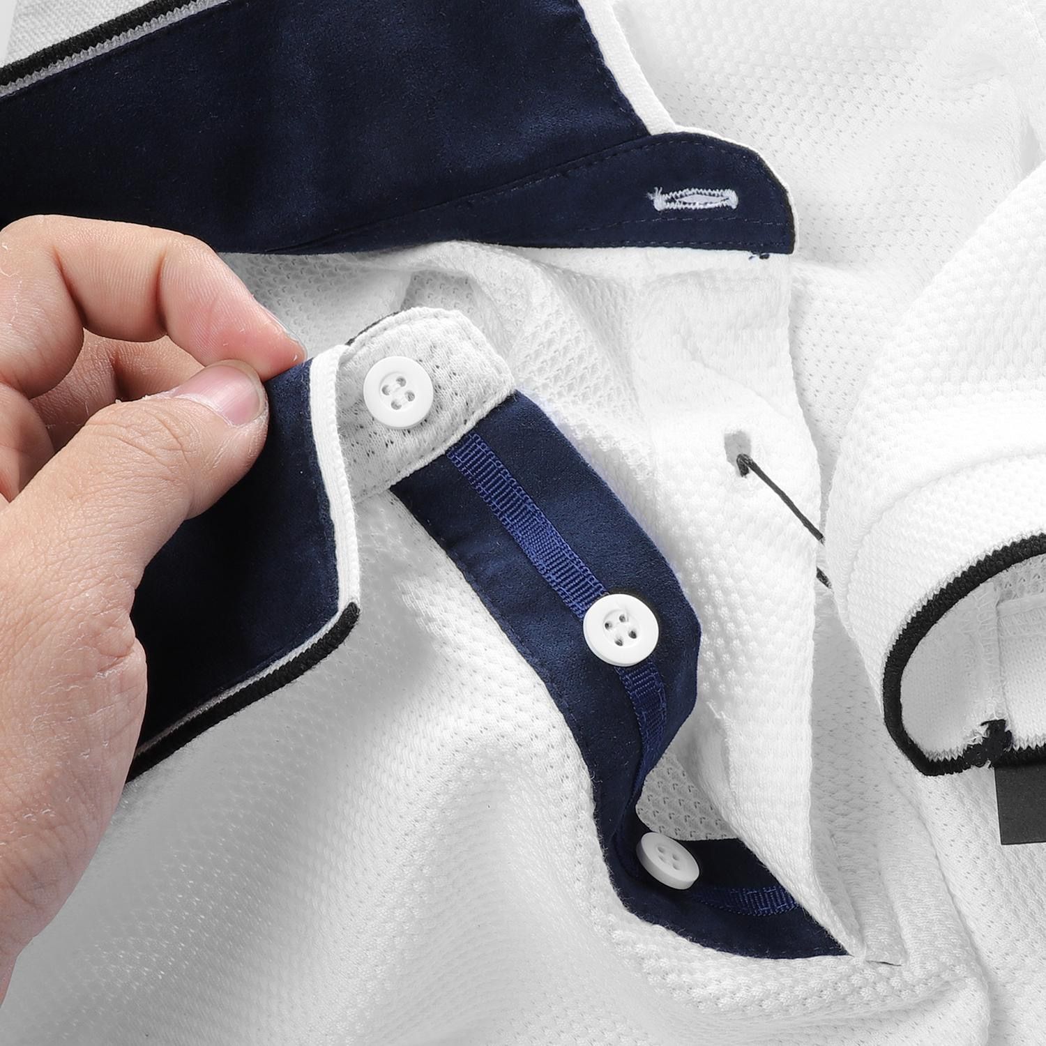 Áo Polo ICON DENIM phối cổ da lộn