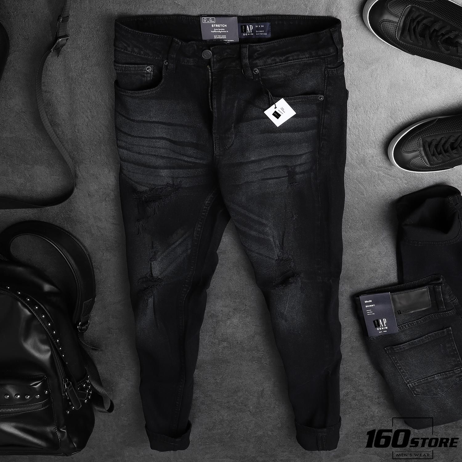 Quần jean G.A.P black skinny