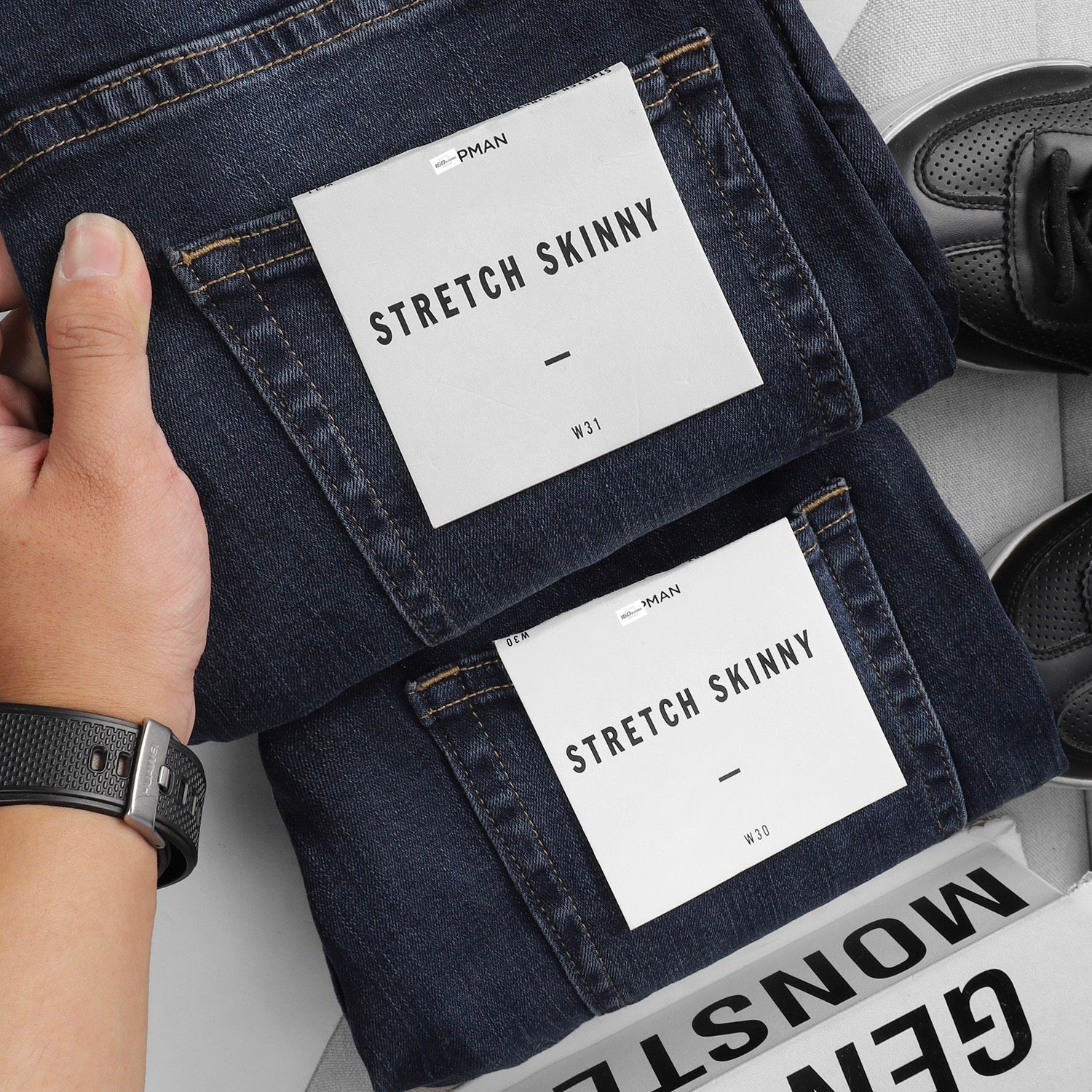 Quần jeans T.MAN dark blue skinny