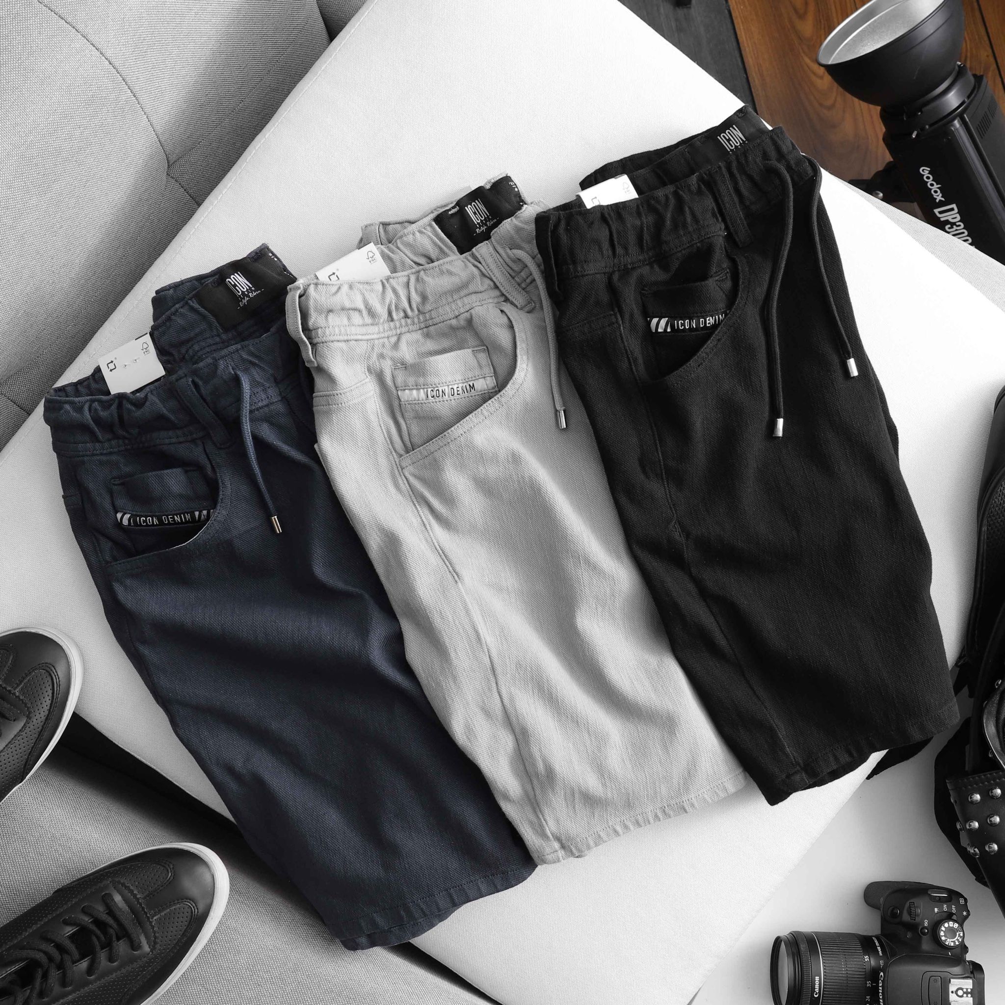 Quần Short jeans ICON DENIM Wash