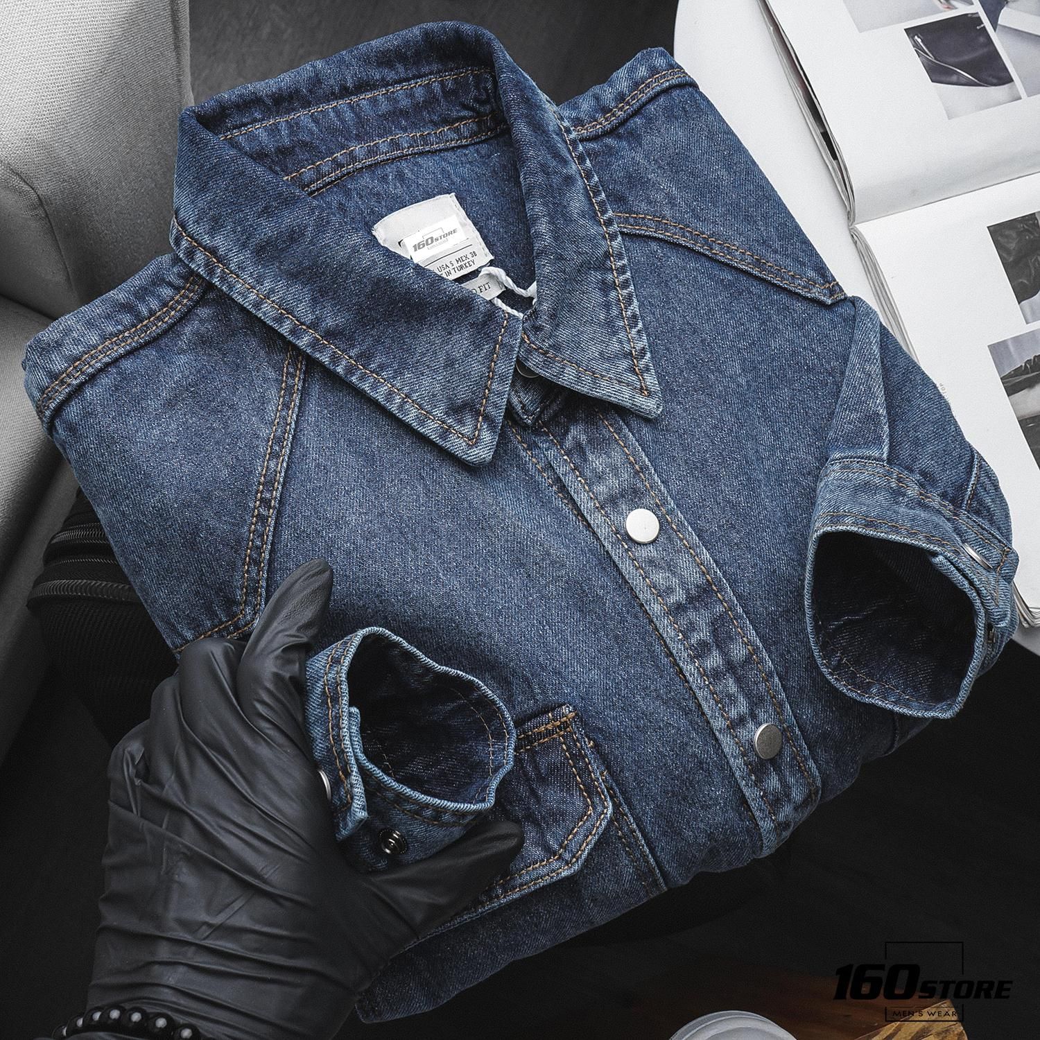 Áo sơmi tay dài ZRA denim