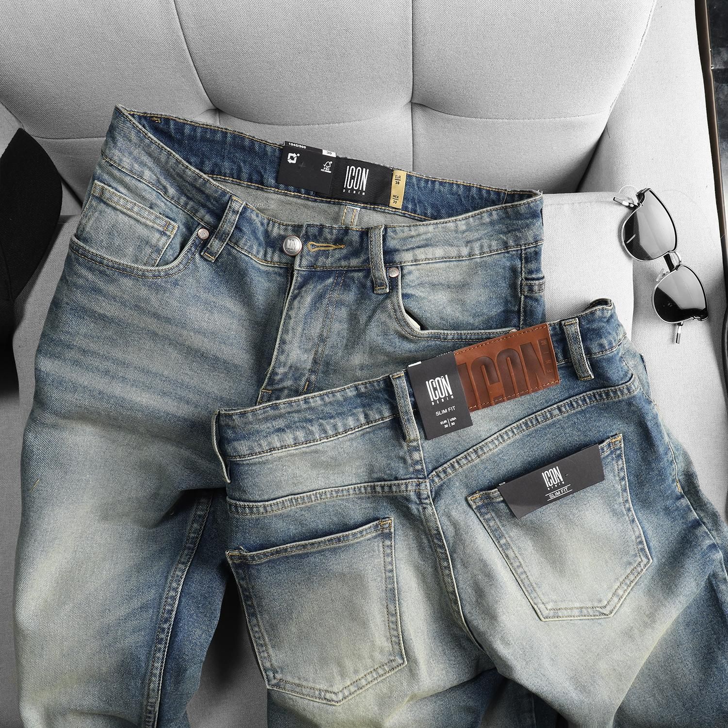Quần jean ICON DENIM wash slim