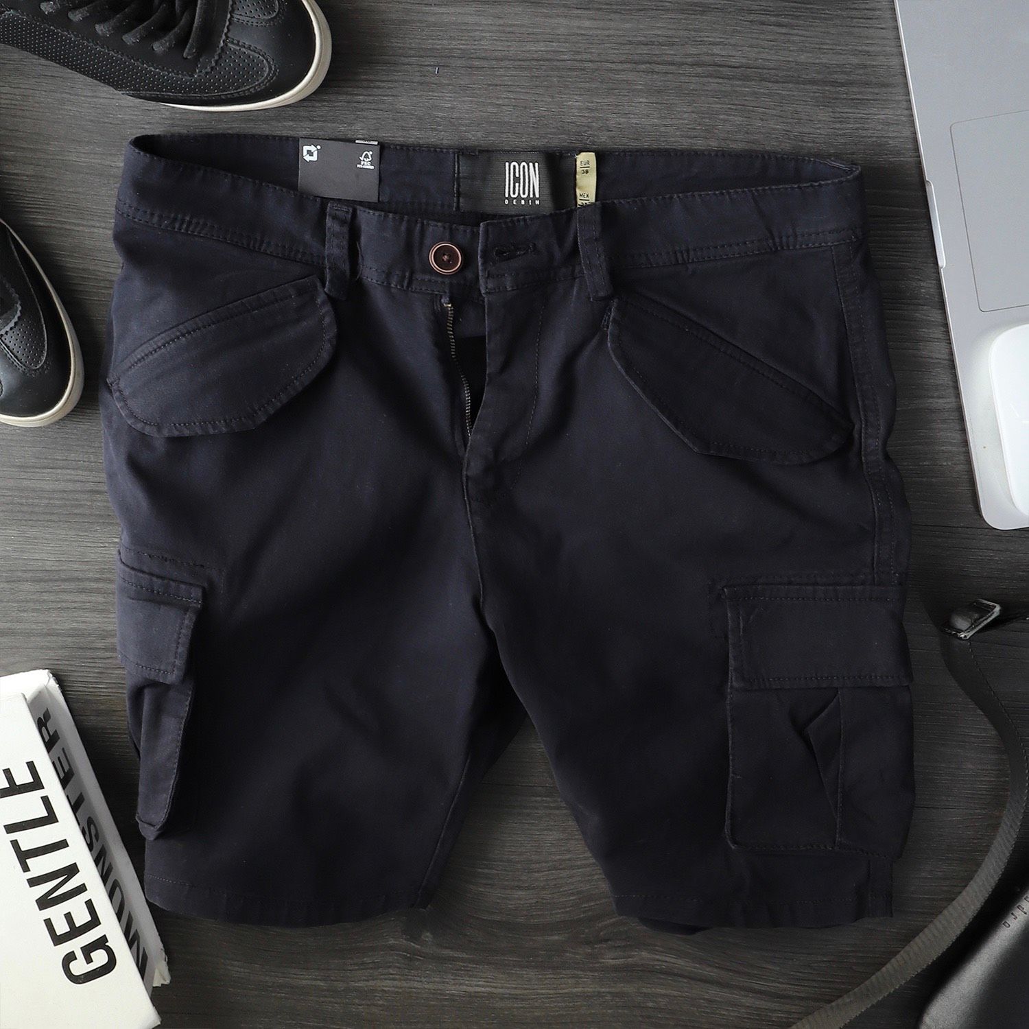 Quần short ICON DENIM túi hộp ss20
