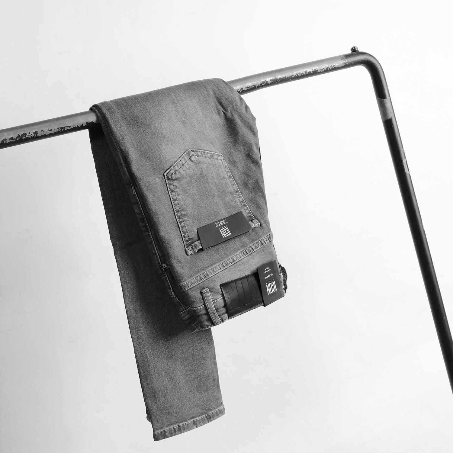 Quần jean ICON DENIM slim fit gray wash