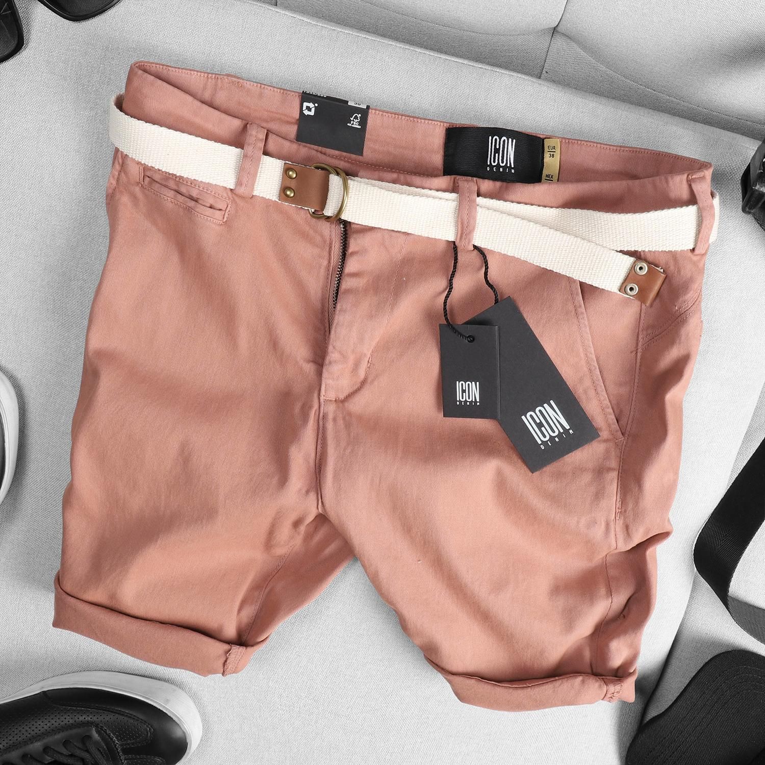 Quần short kaki ICON DENIM w belt