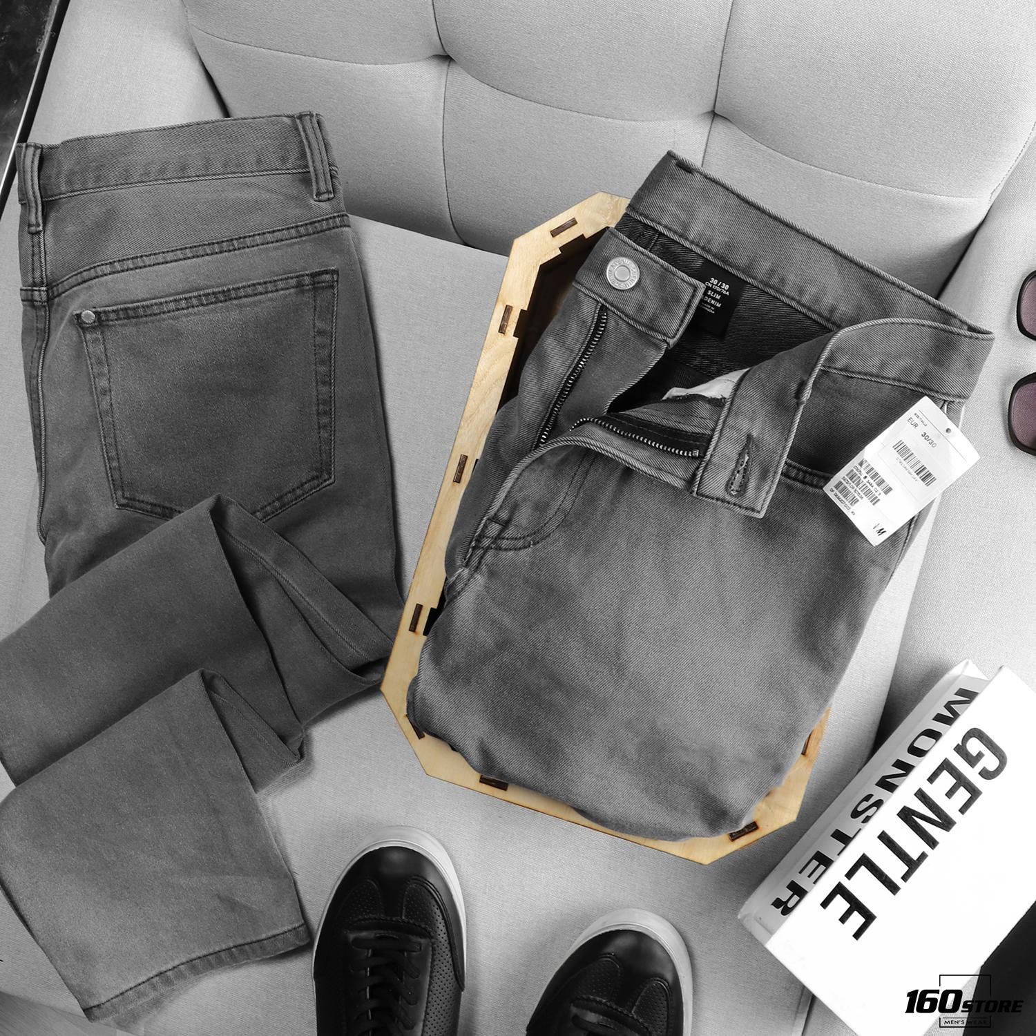Quần jean H.M gray slim-fit