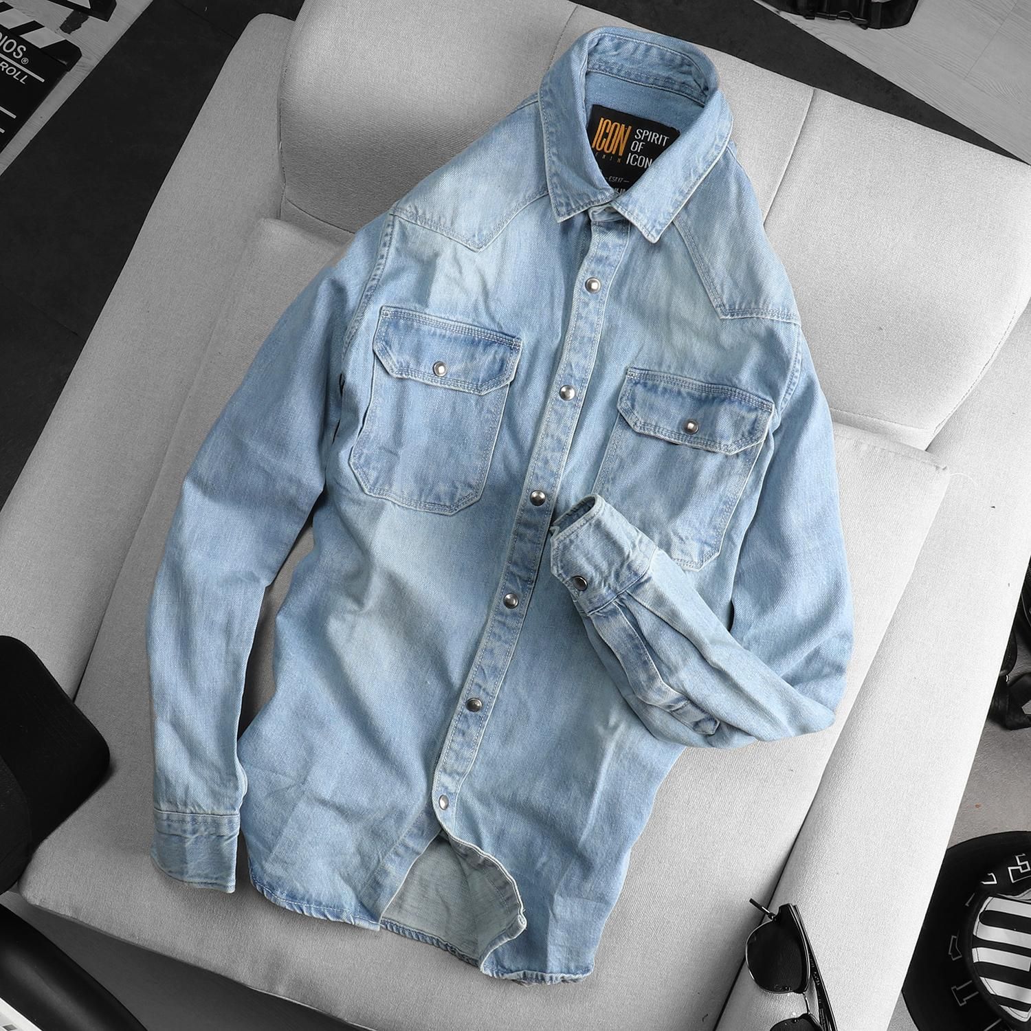 Áo sơmi jean ICON DENIM