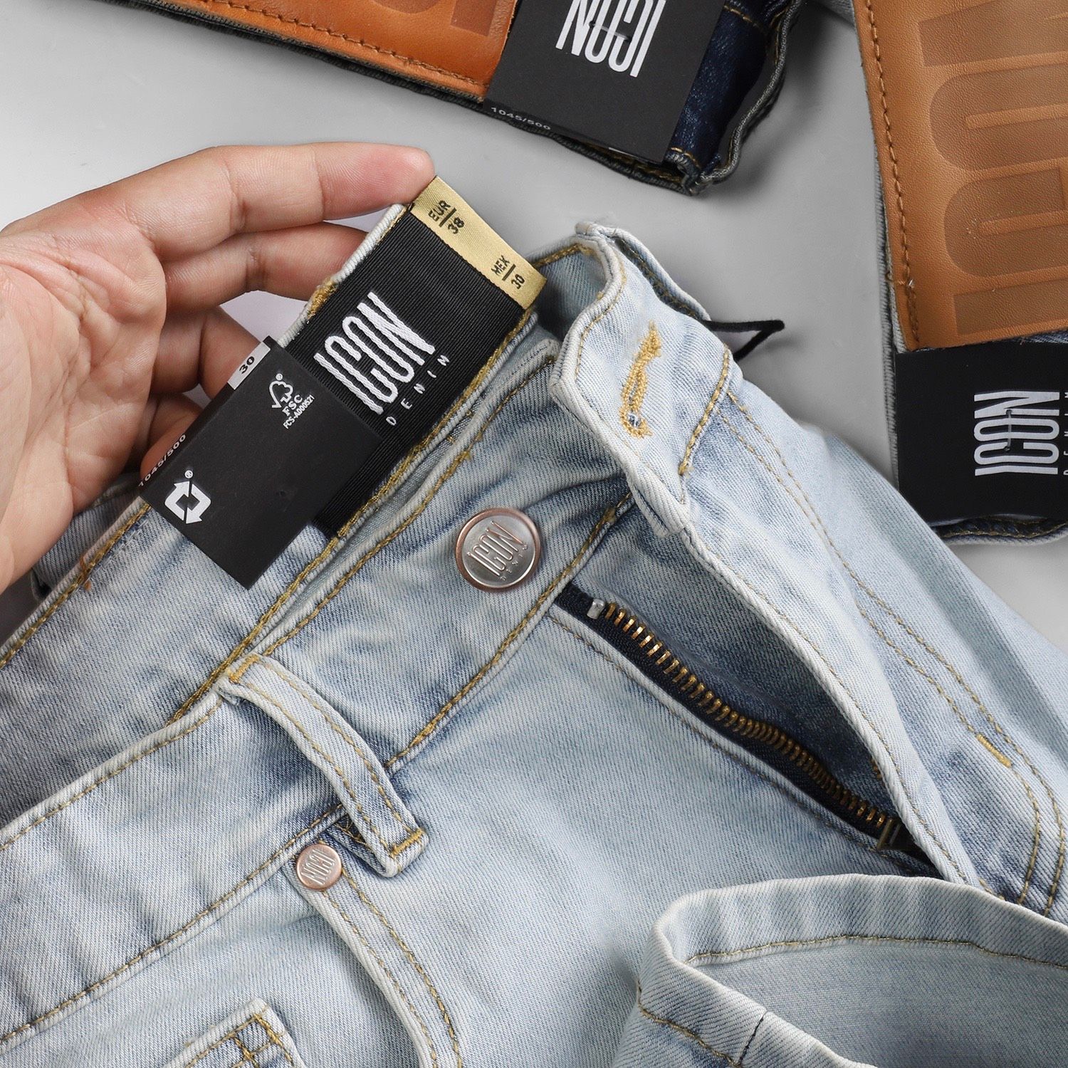 Quần Short Jean ICON DENIM Slim fit