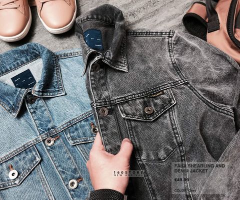 ZRA Faux Shearling and Denim Jacket