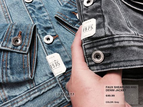 ZRA Faux Shearling and Denim Jacket