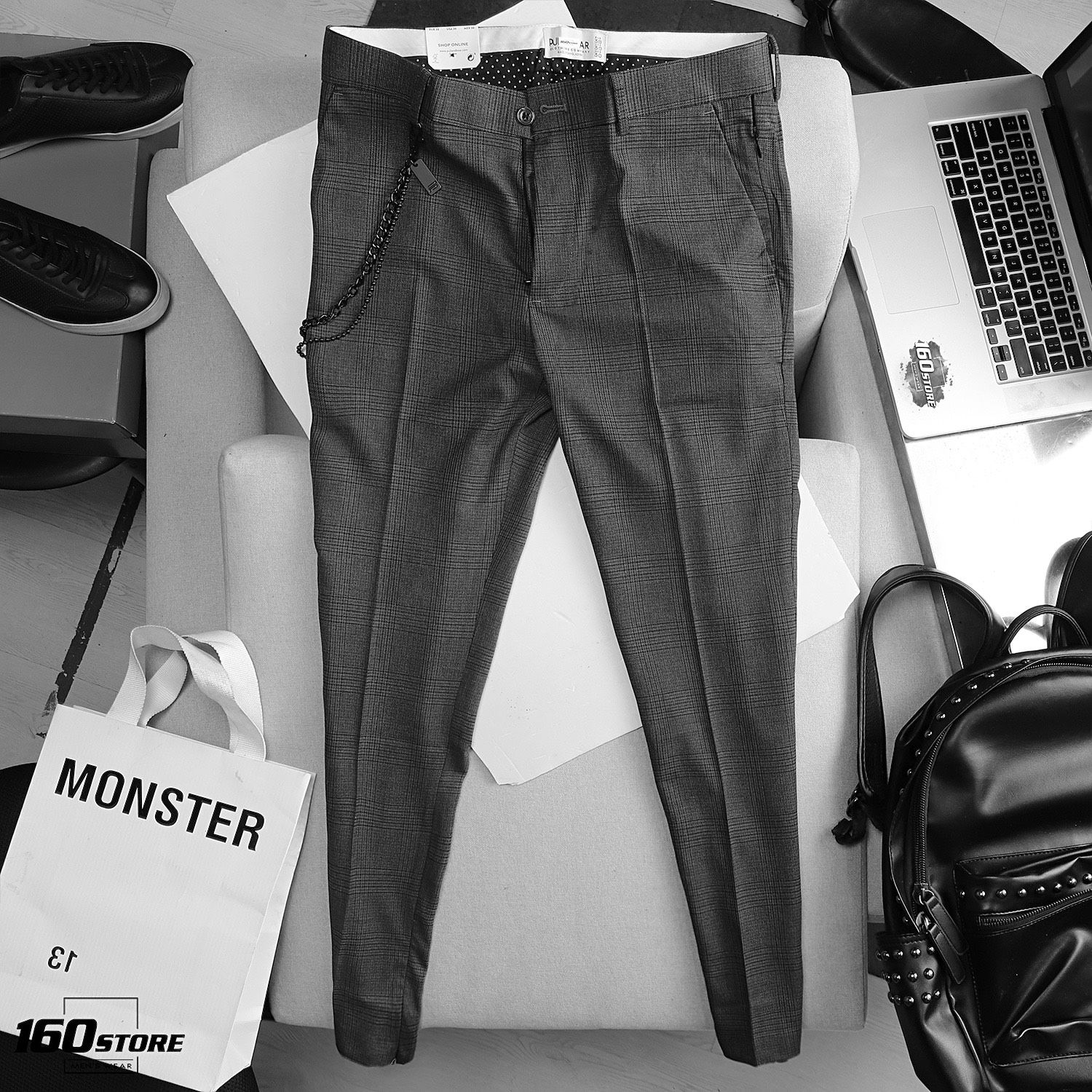 Quần tây P.B slim fit w chain