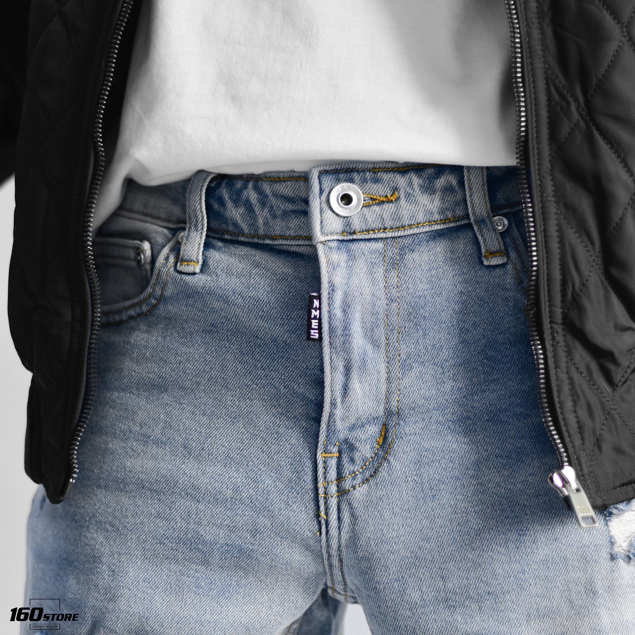 Quần short jeans NOMOUS ESENTIALS Ripped