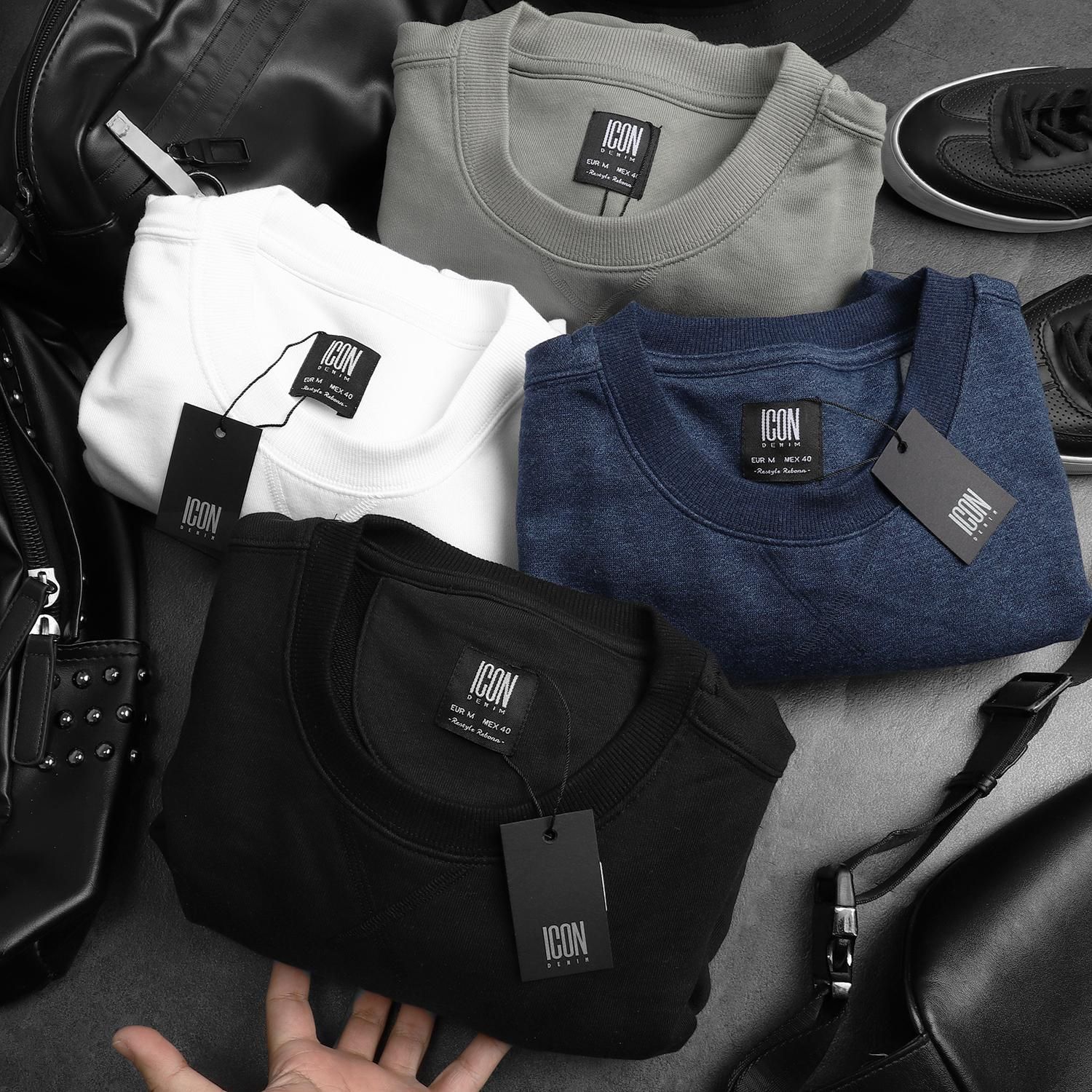 Áo nỉ (sweatshirt) ICON DENIM basic ss19