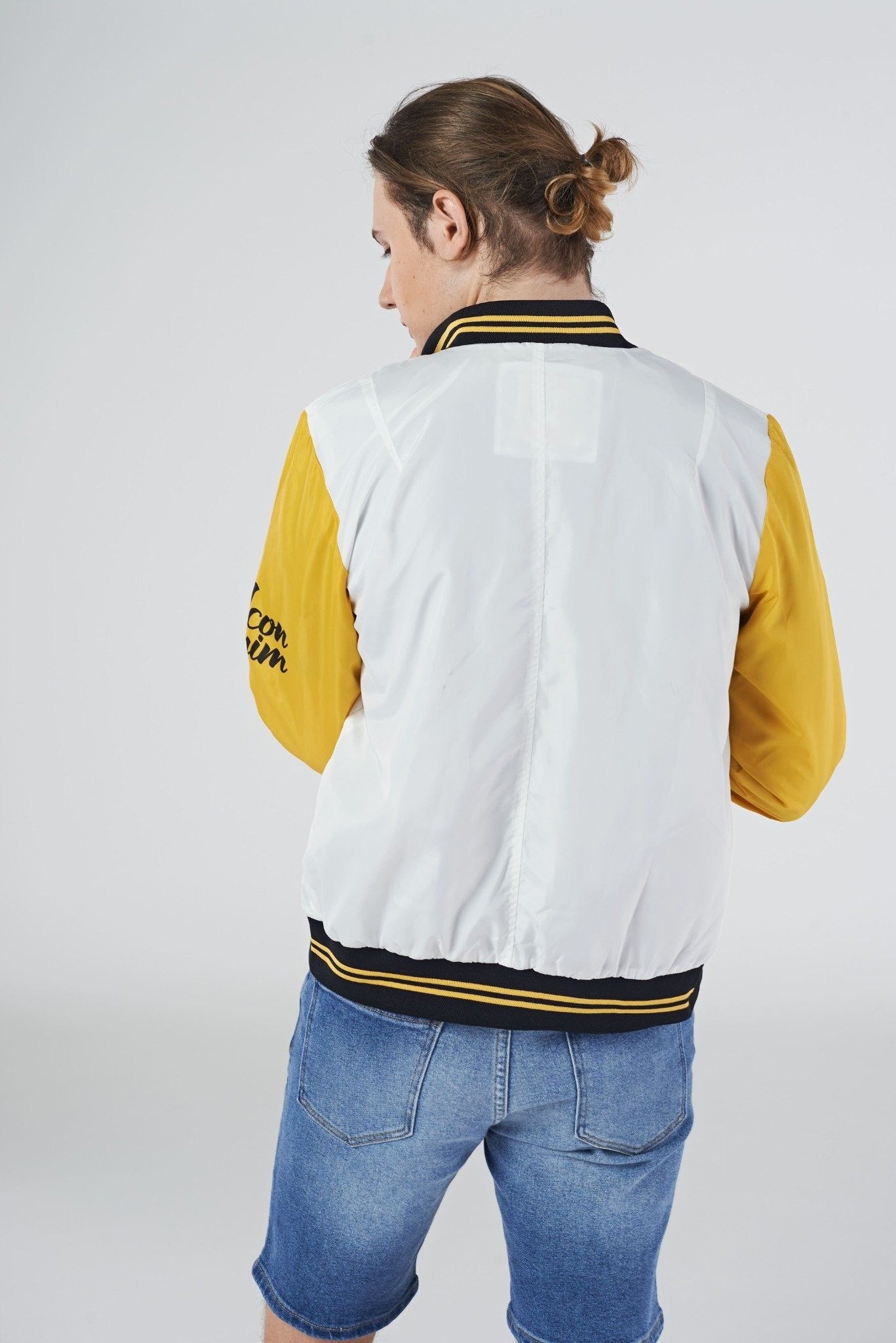 Áo khoác bomber ICON DENIM Reborn white