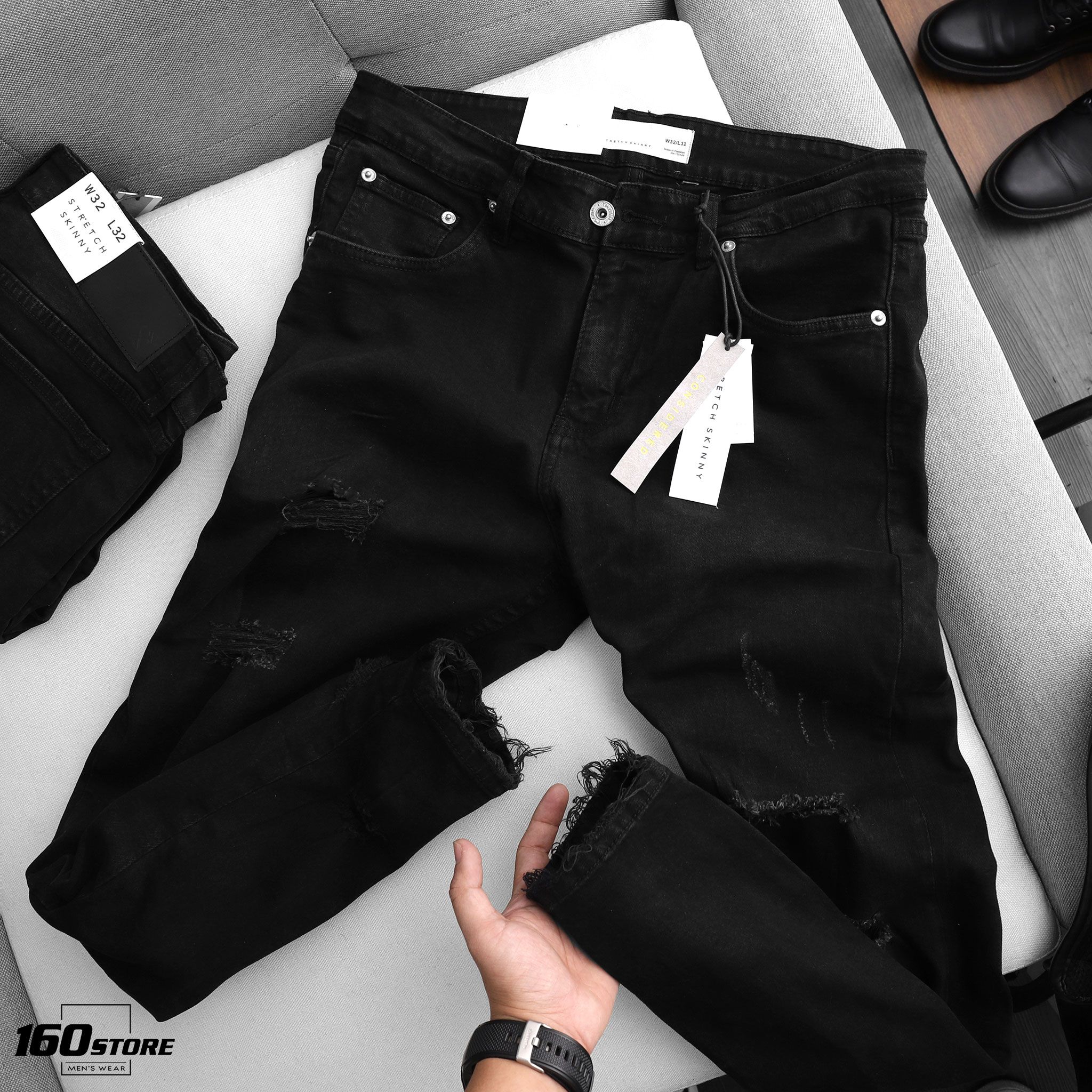 Quần jeans T.MAN skinny rách